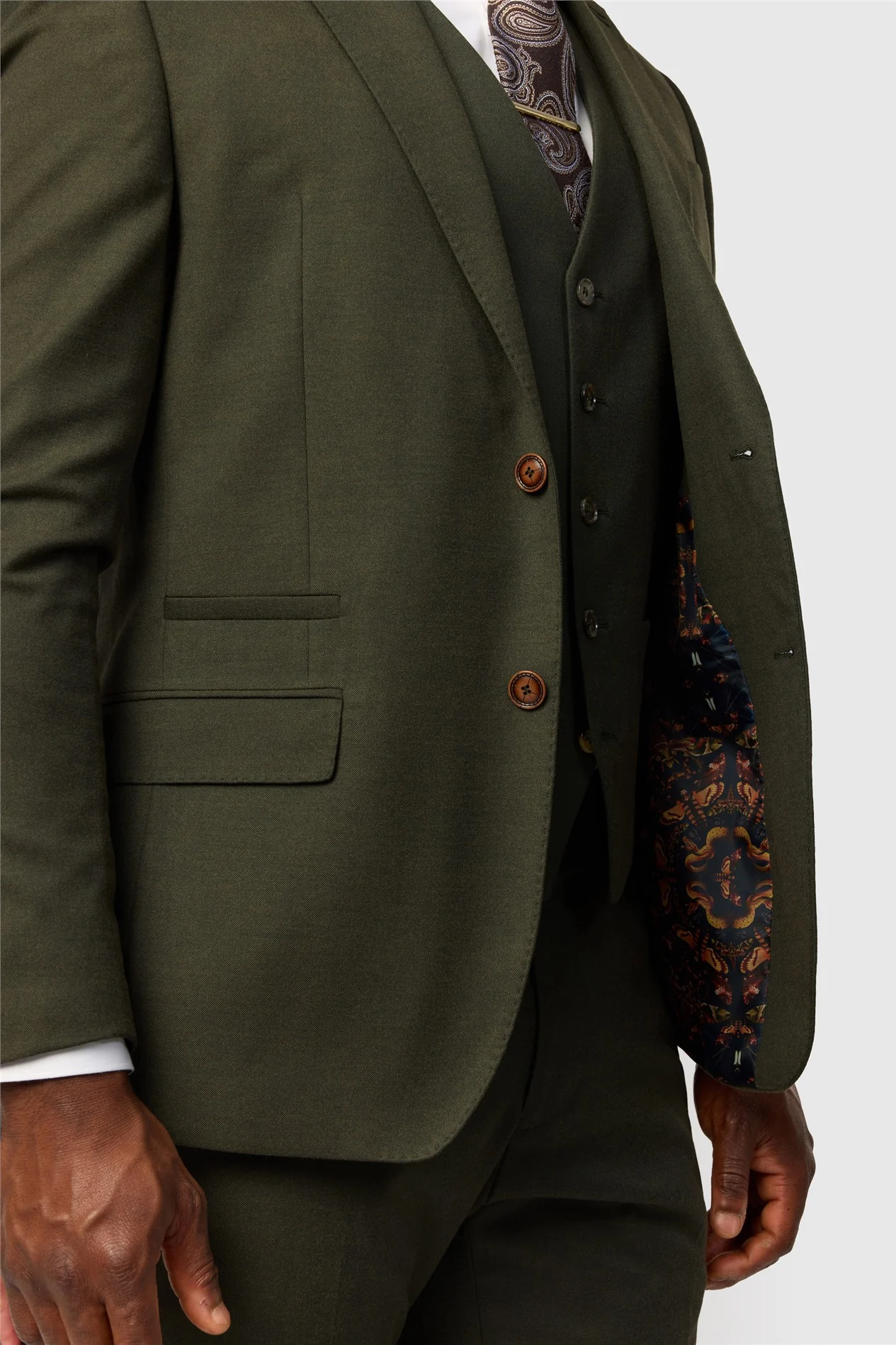 Antique Rogue Slim Fit Stretch Flannel Harley Khaki Jacket thumbnail 4