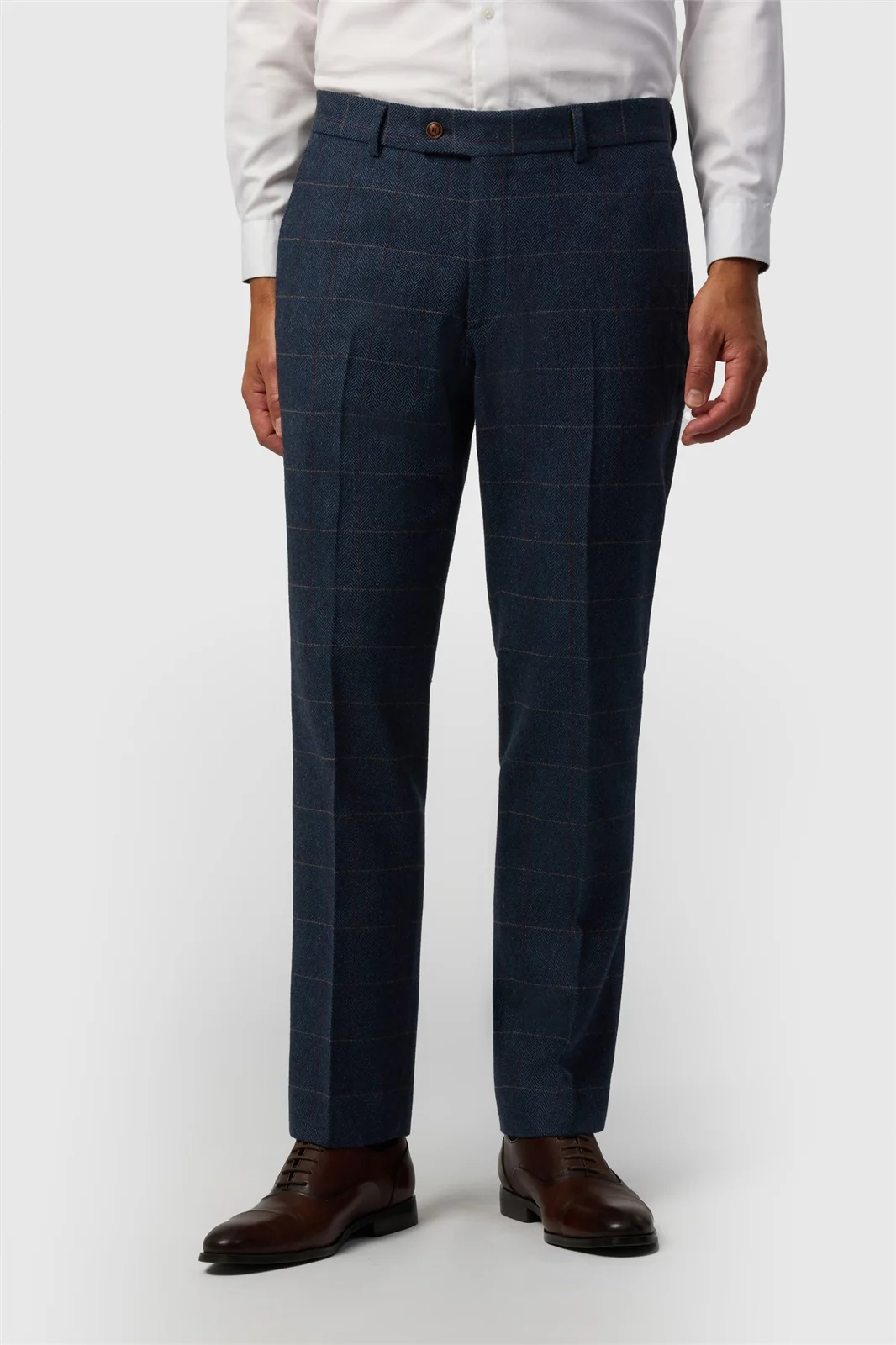 Antique Rogue Tailored Fit Ezra Blue Check Tweed primary image