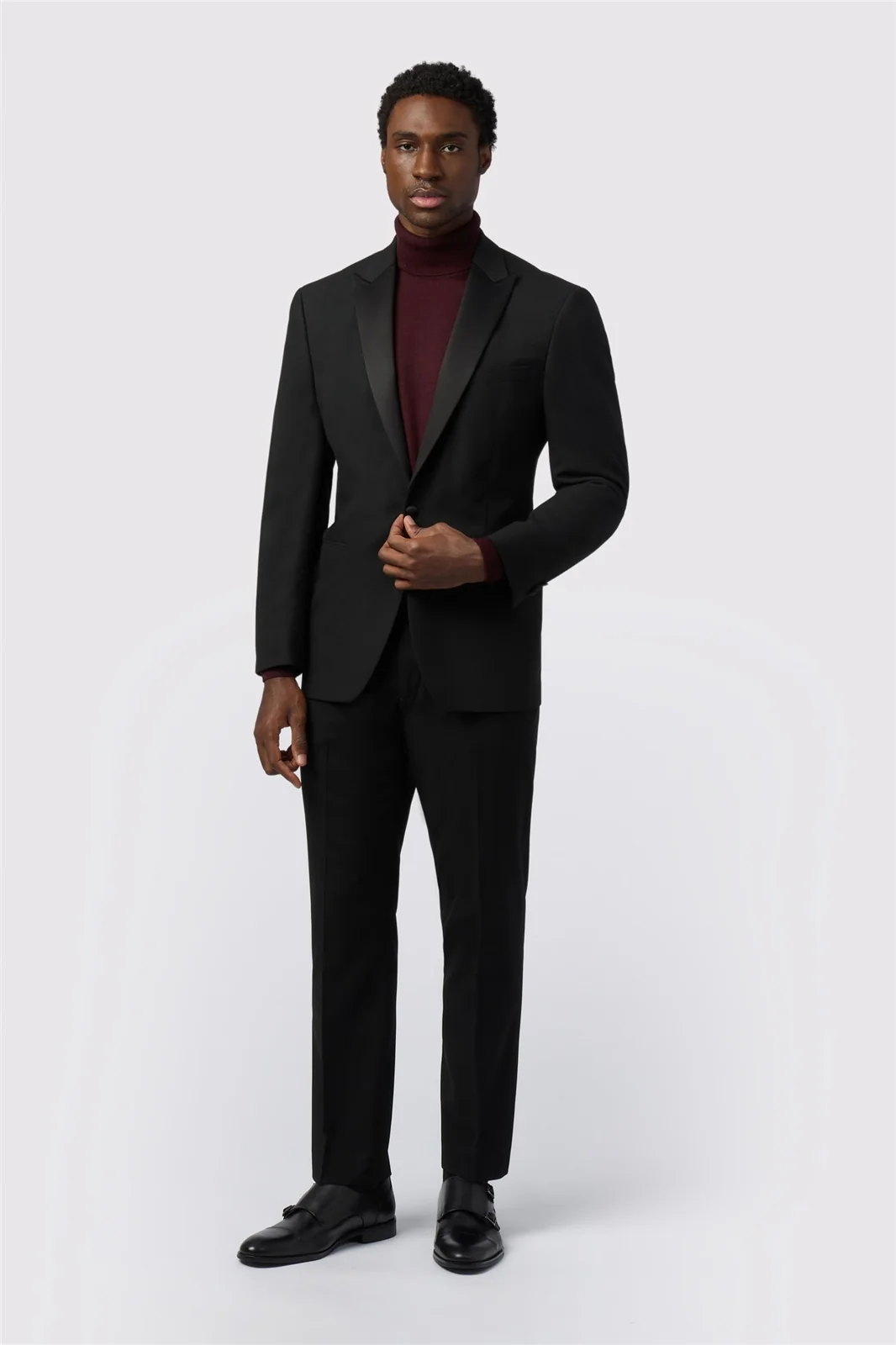 Limehaus Regular Fit Black Dinner Trousers thumbnail 3