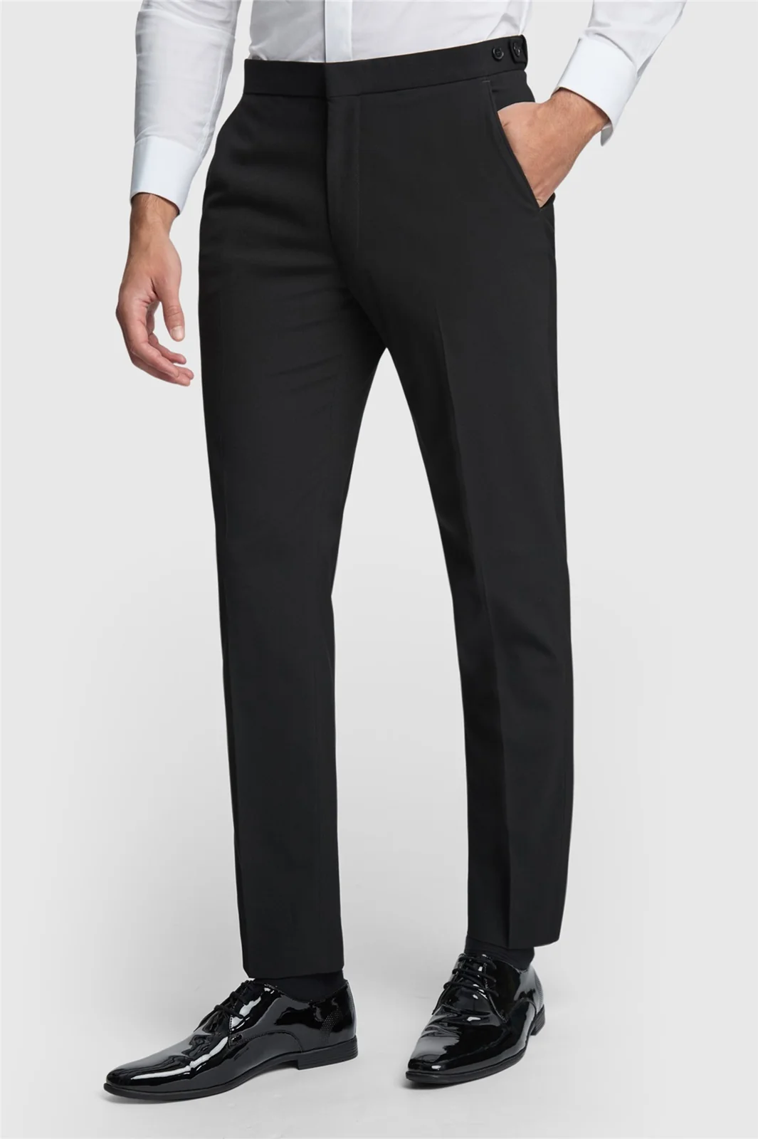 Limehaus Regular Fit Black Dinner Trousers primary image