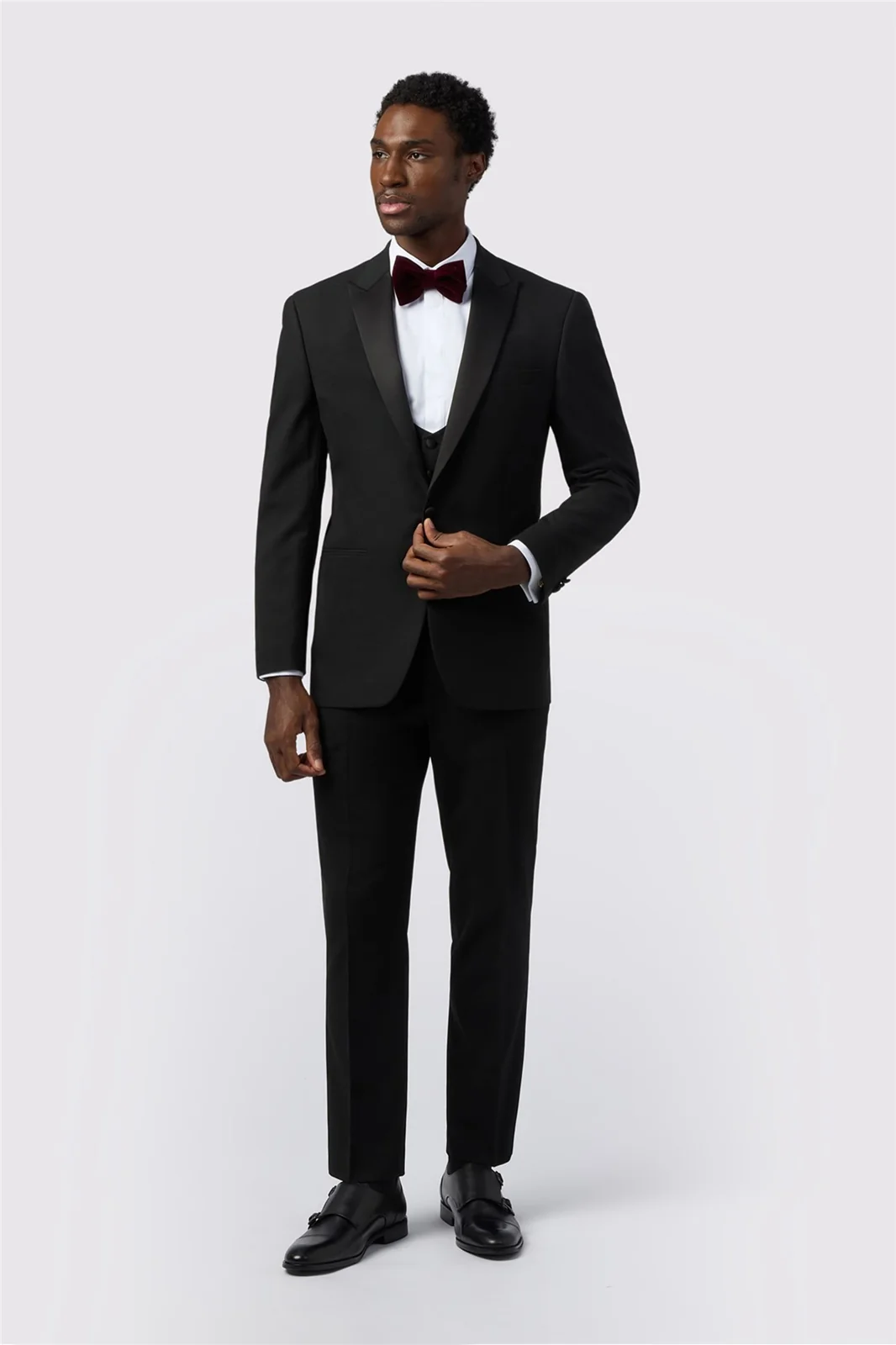 Limehaus Regular Fit Black Tuxedo Jacket thumbnail 2