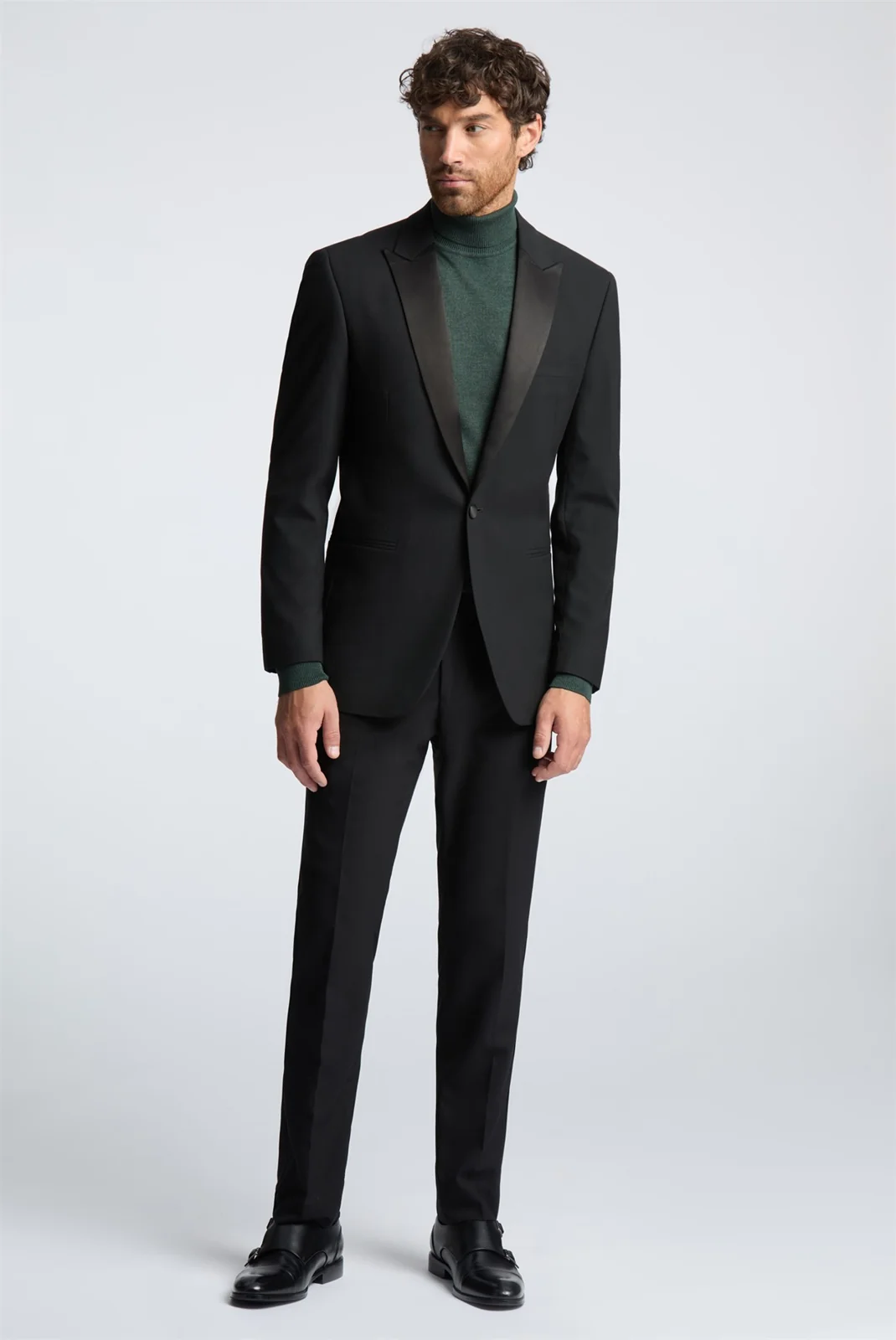 Limehaus Regular Fit Black Tuxedo Jacket thumbnail 5