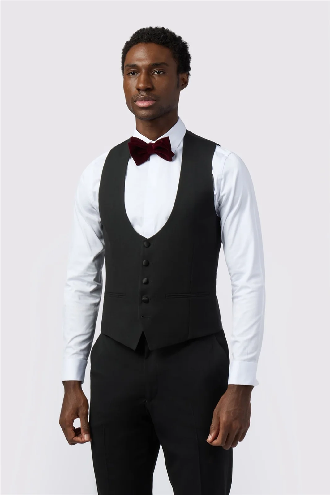 Limehaus Regular Fit Black Waistcoat primary image