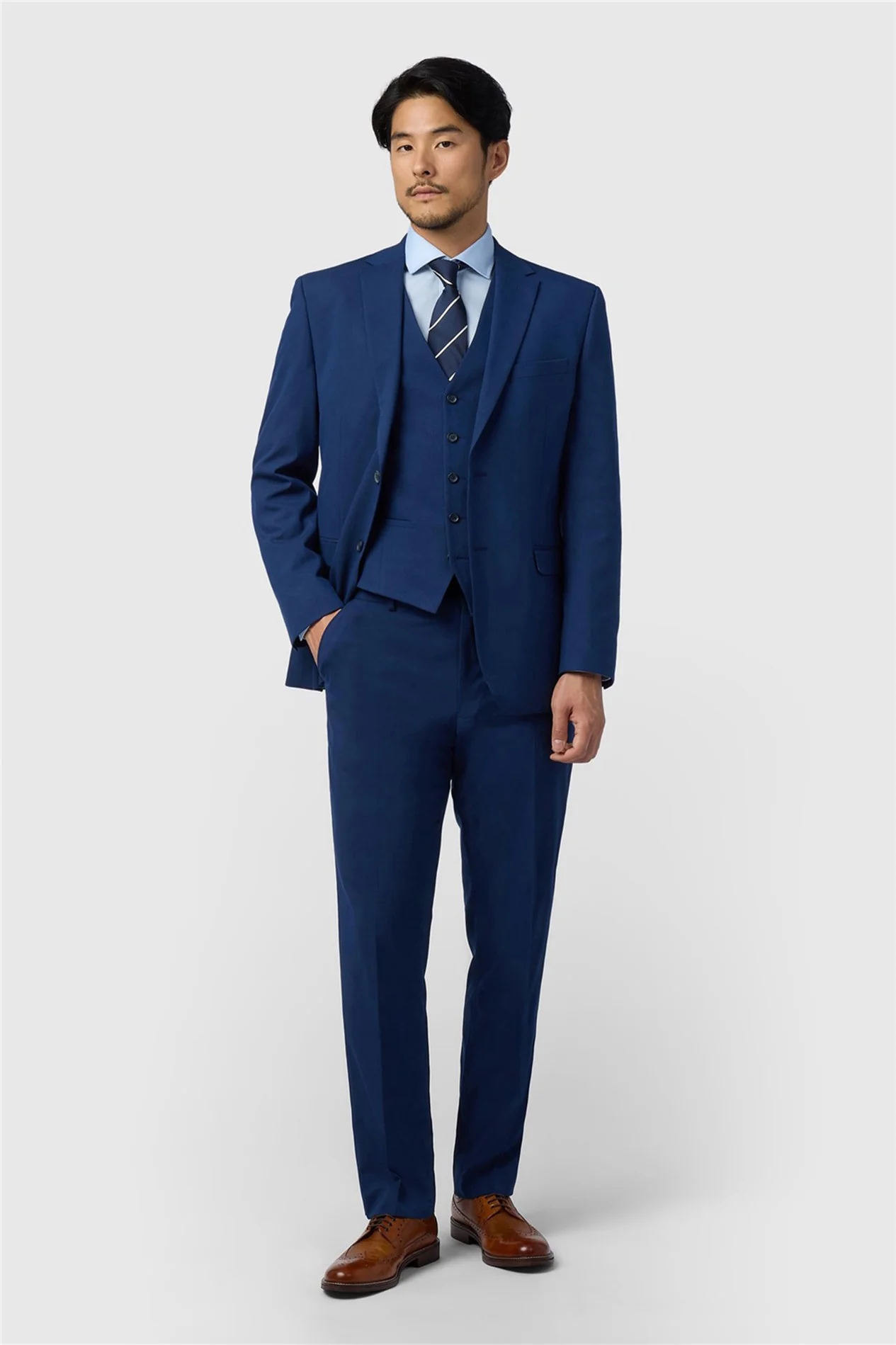 Limehaus Regular Fit Blue Stretch Jacket thumbnail 2