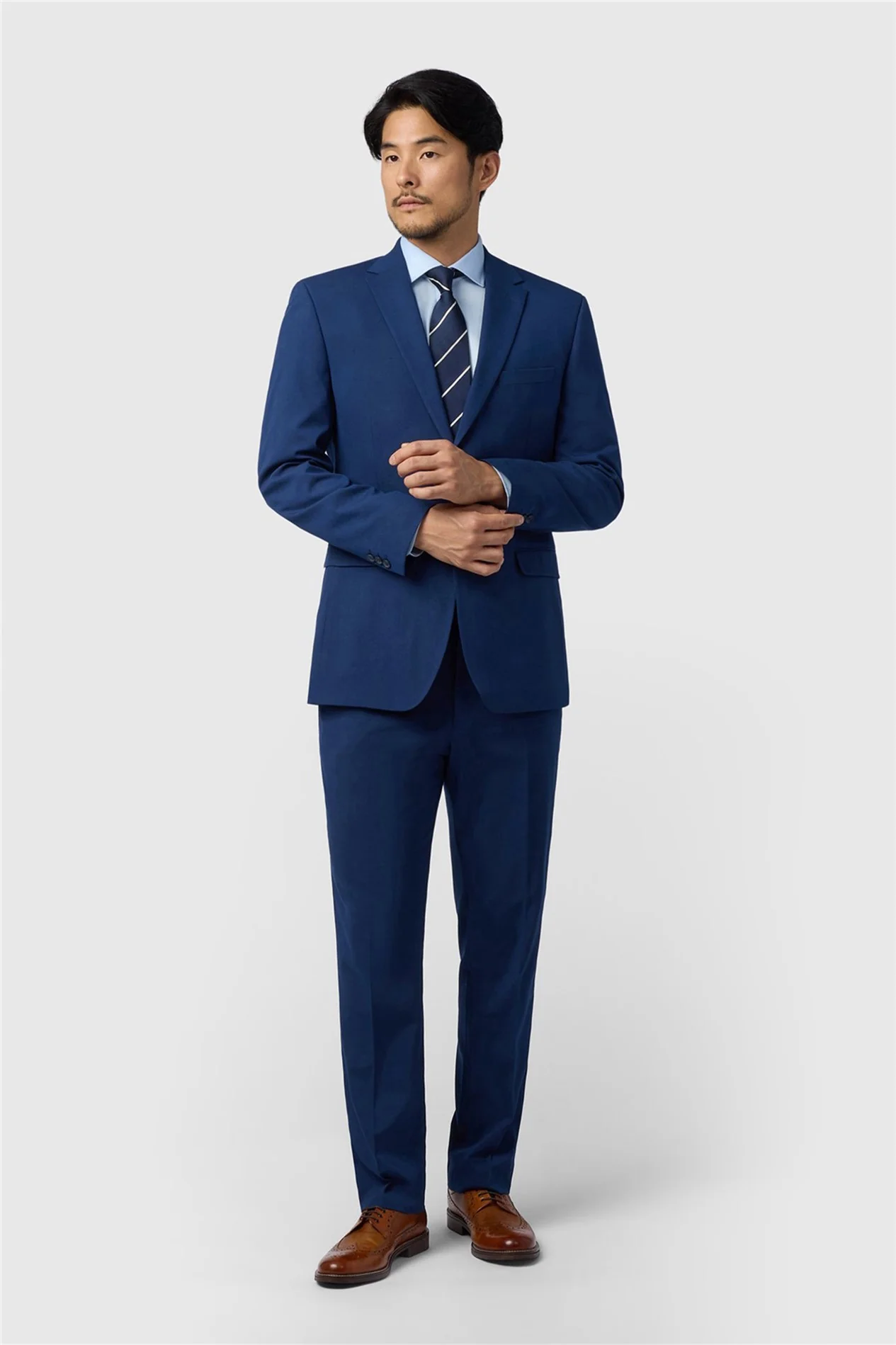 Limehaus Regular Fit Blue Stretch Jacket thumbnail 3