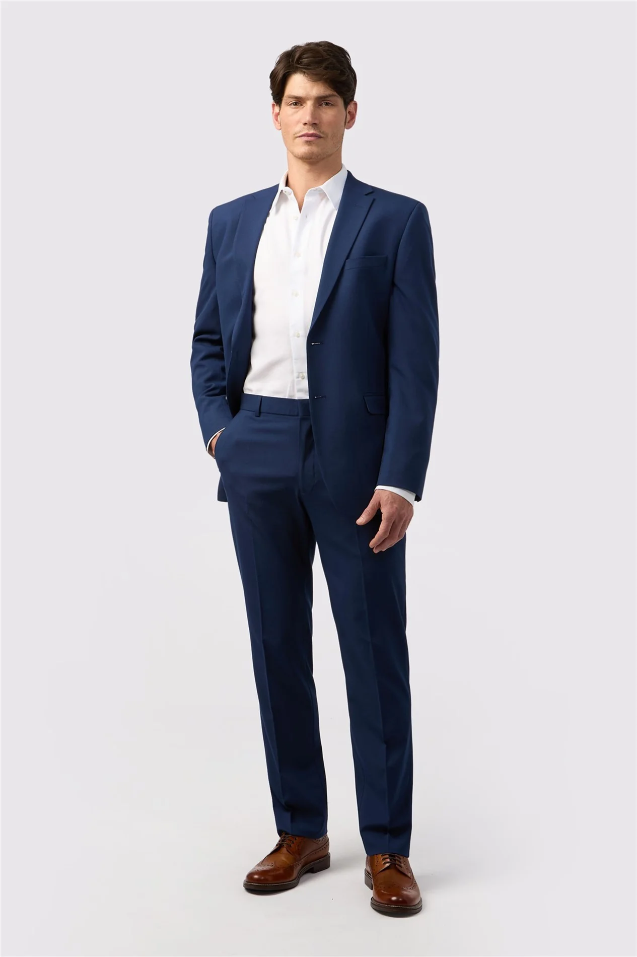 Limehaus Regular Fit Blue Stretch Jacket thumbnail 4