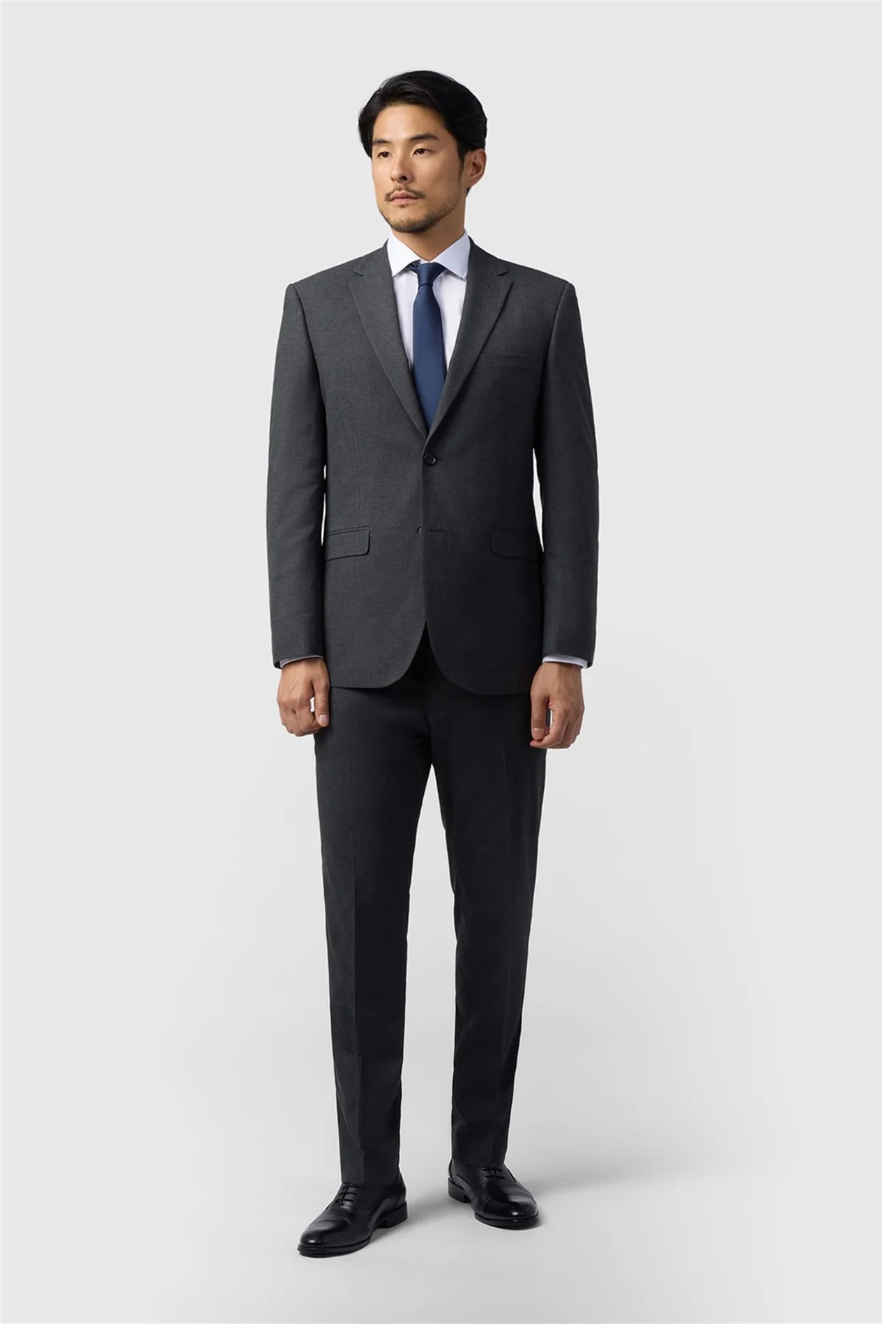 Limehaus Regular Fit Charcoal Stretch Jacket thumbnail 3