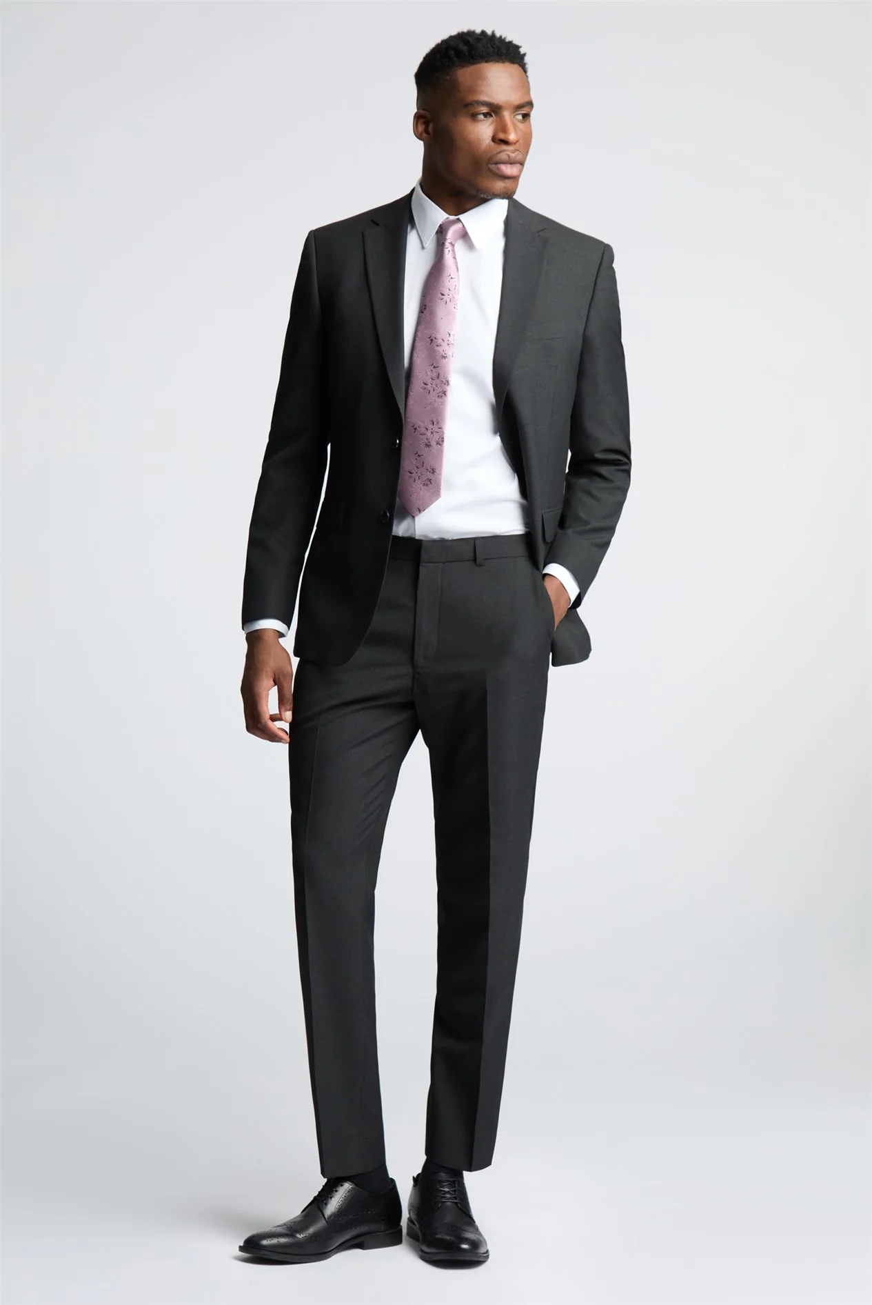 Limehaus Regular Fit Charcoal Stretch Jacket thumbnail 6