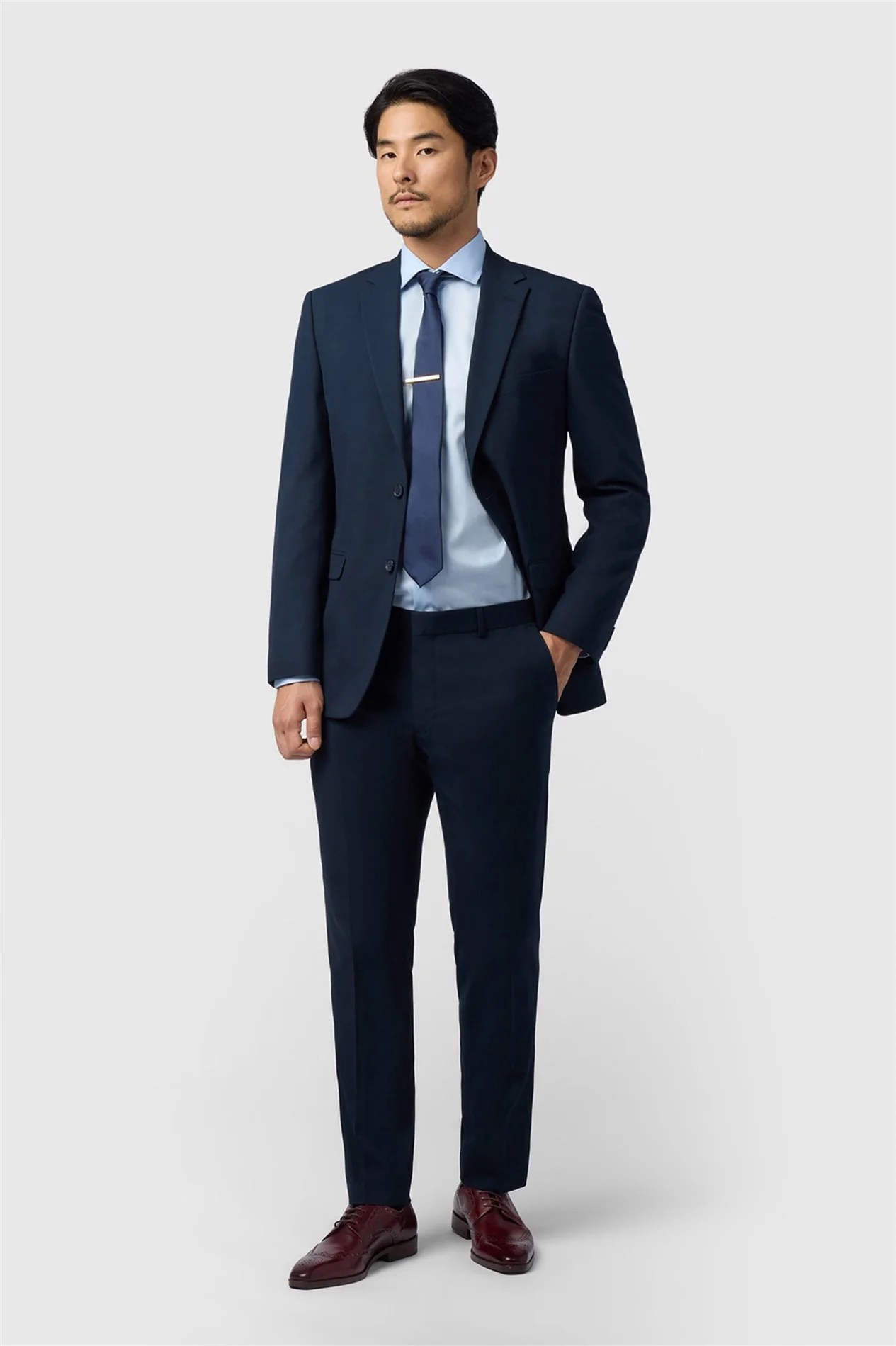 Limehaus Regular Fit Navy Stretch Jacket thumbnail 3