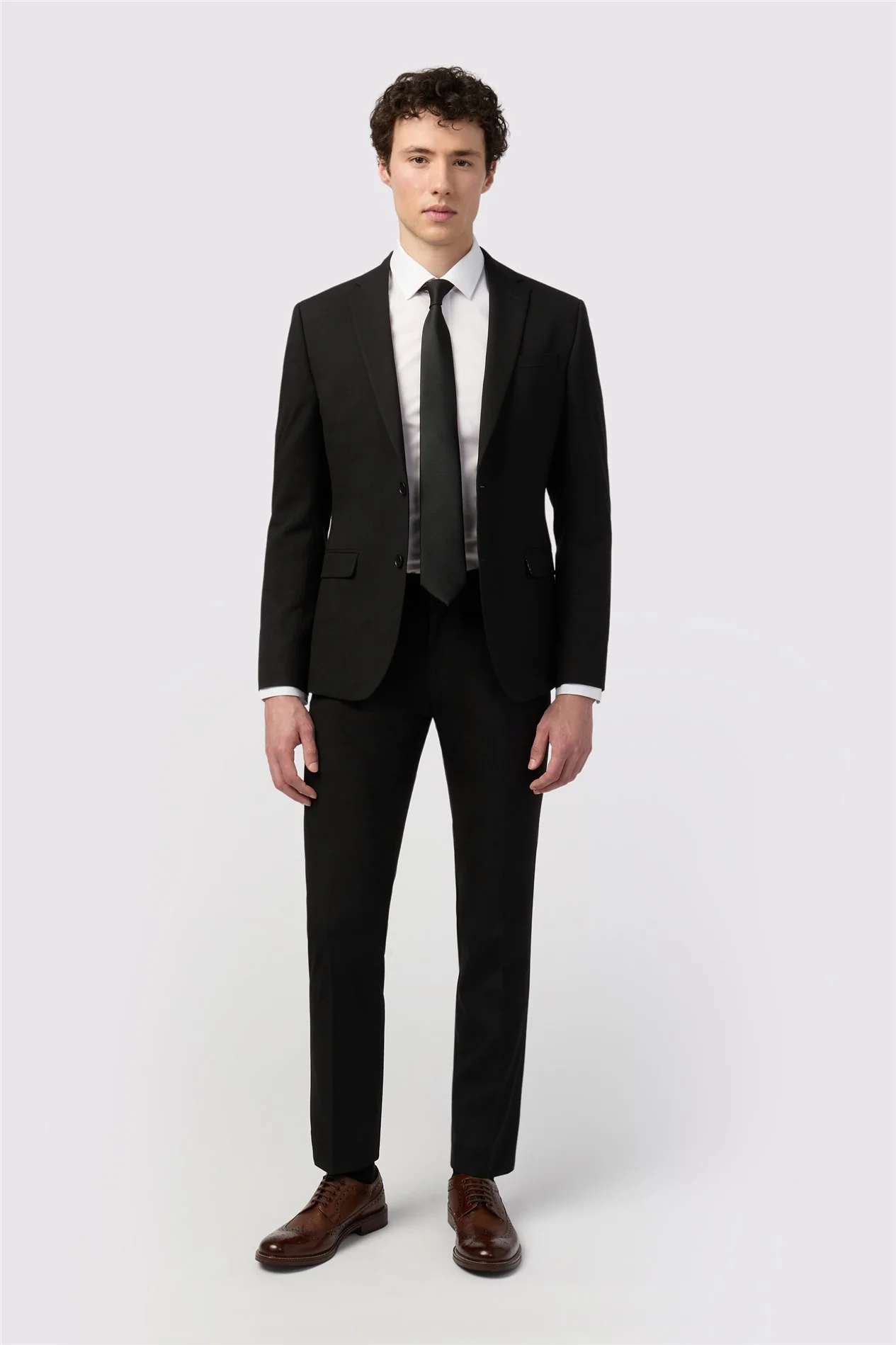 Limehaus Skinny Fit Black Stretch Jacket thumbnail 3