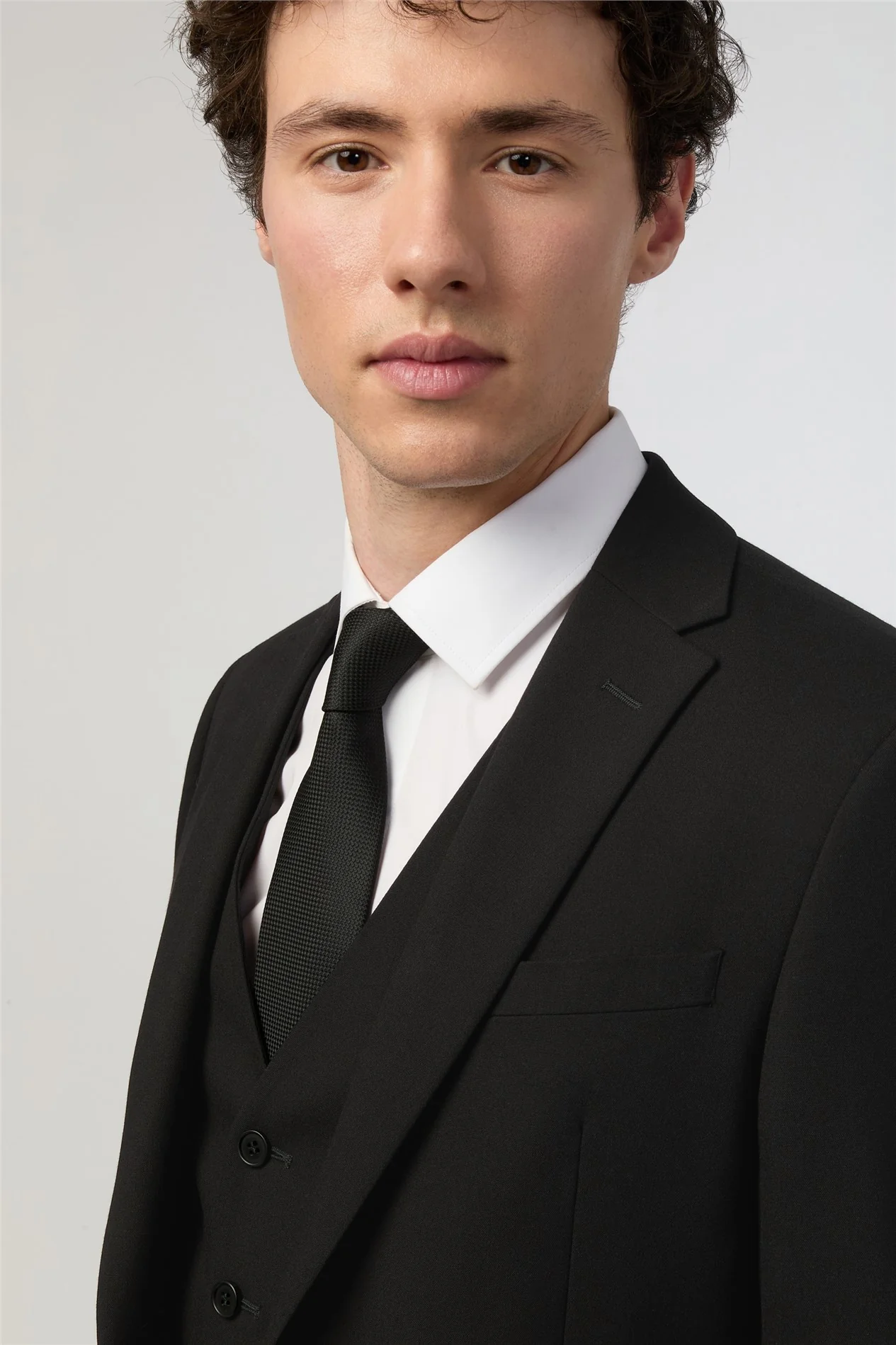 Limehaus Skinny Fit Black Stretch Jacket thumbnail 4