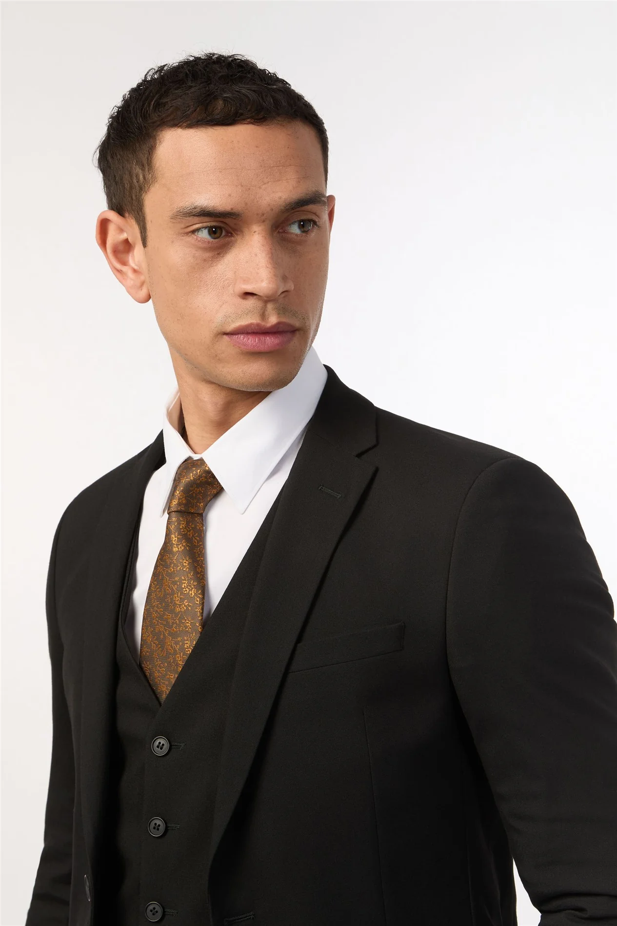 Limehaus Skinny Fit Black Stretch Jacket thumbnail 5