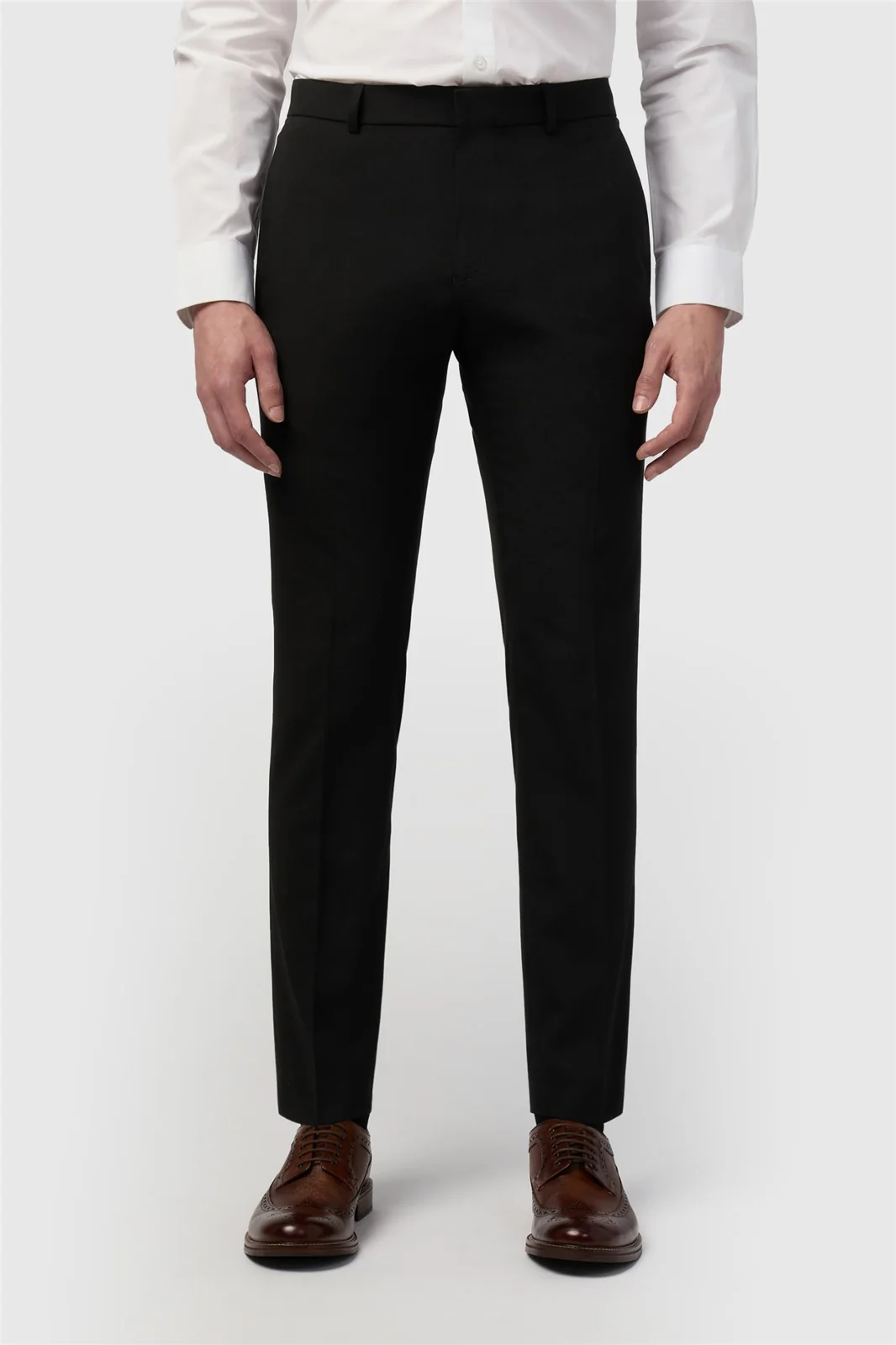 Limehaus Skinny Fit Black Stretch Trousers
