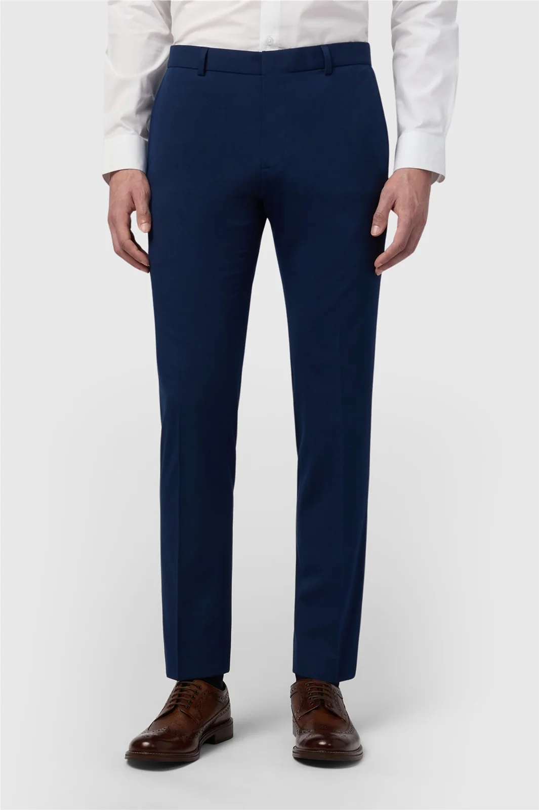 Limehaus Skinny Fit Blue Stretch Trousers
