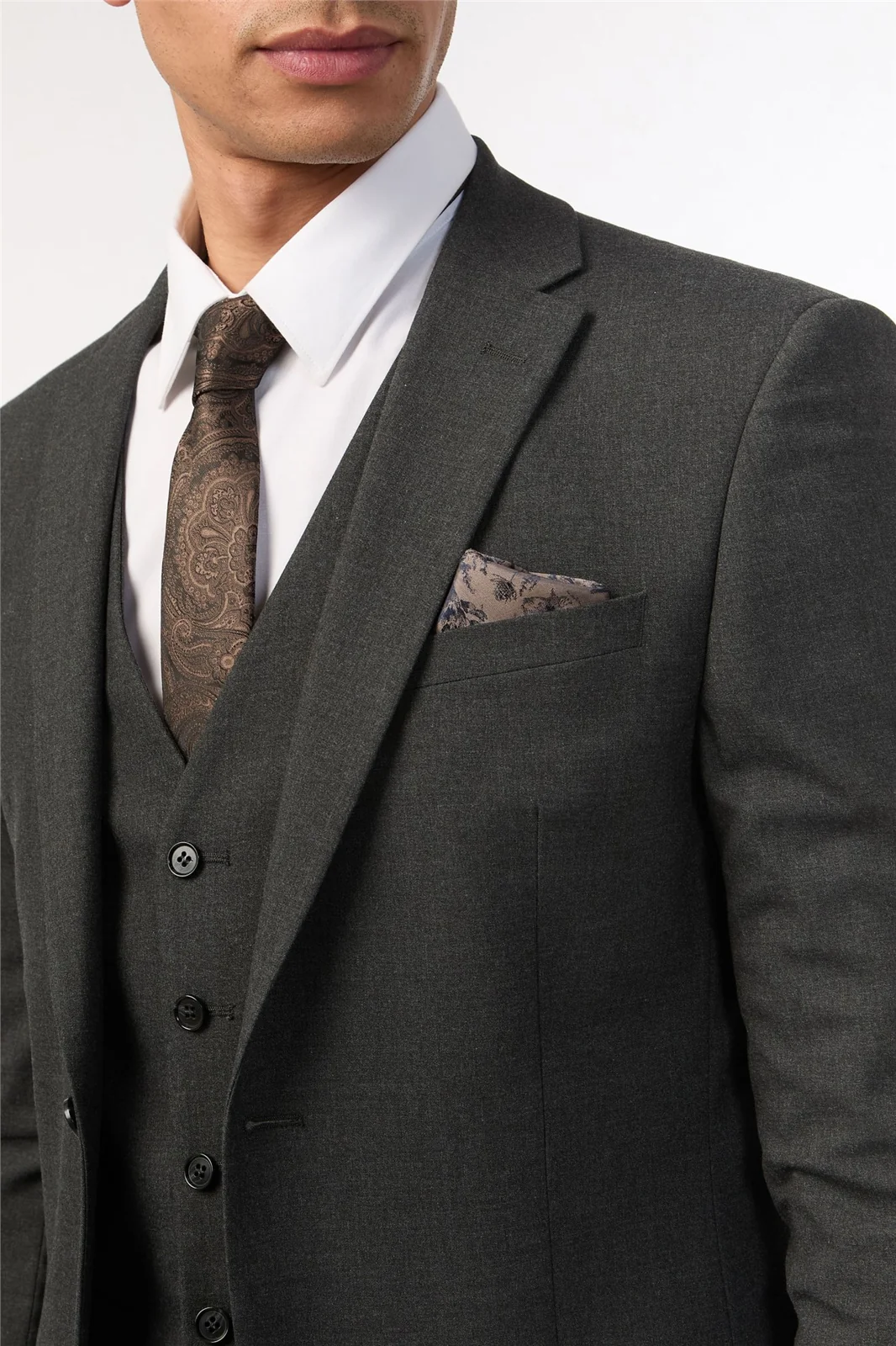 Limehaus Skinny Fit Charcoal Stretch Jacket thumbnail 5