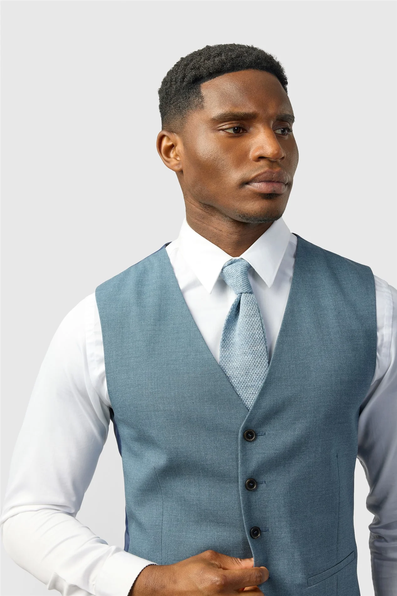 Limehaus Slim Fit Airforce Waistcoat thumbnail 2