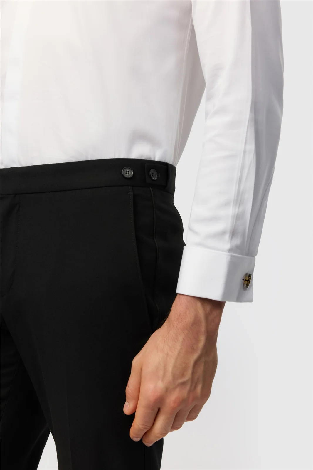 Limehaus Slim Fit Black Dinner Trousers thumbnail 2