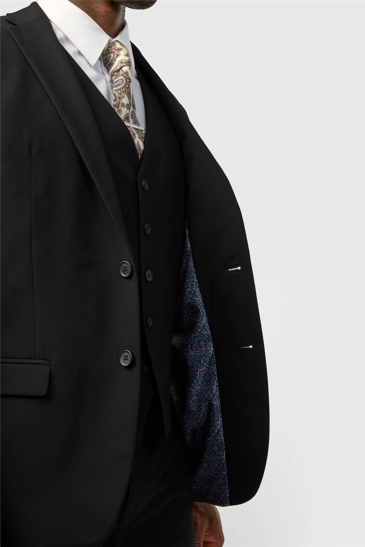 Limehaus Slim Fit Black Stretch Suit Jacket thumbnail 4