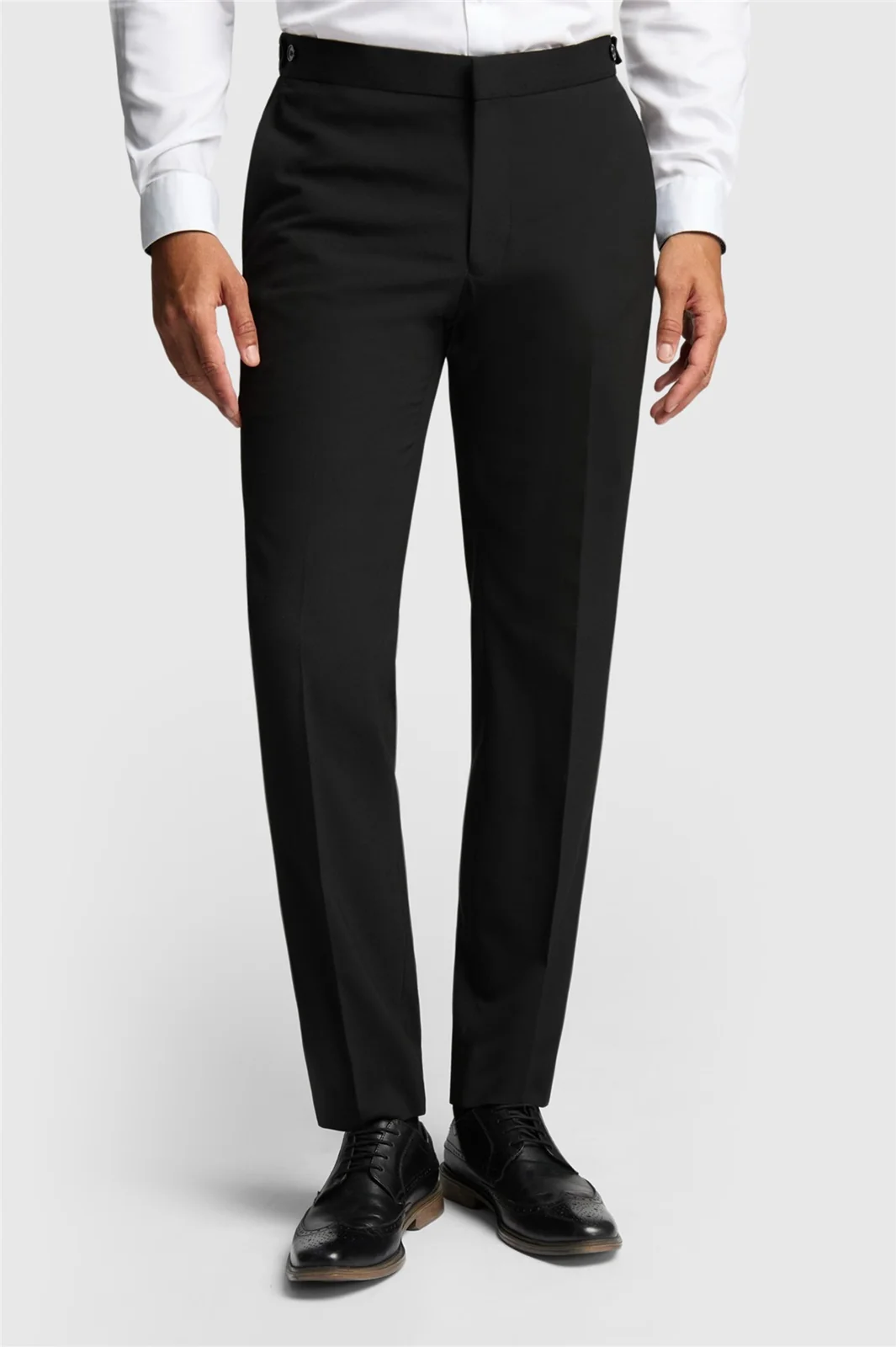 Limehaus Slim Fit Black Stretch Suit Trousers primary image