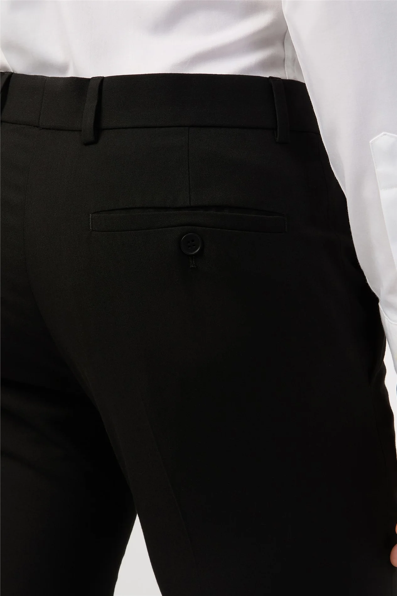 Limehaus Slim Fit Black Stretch Trousers thumbnail 2