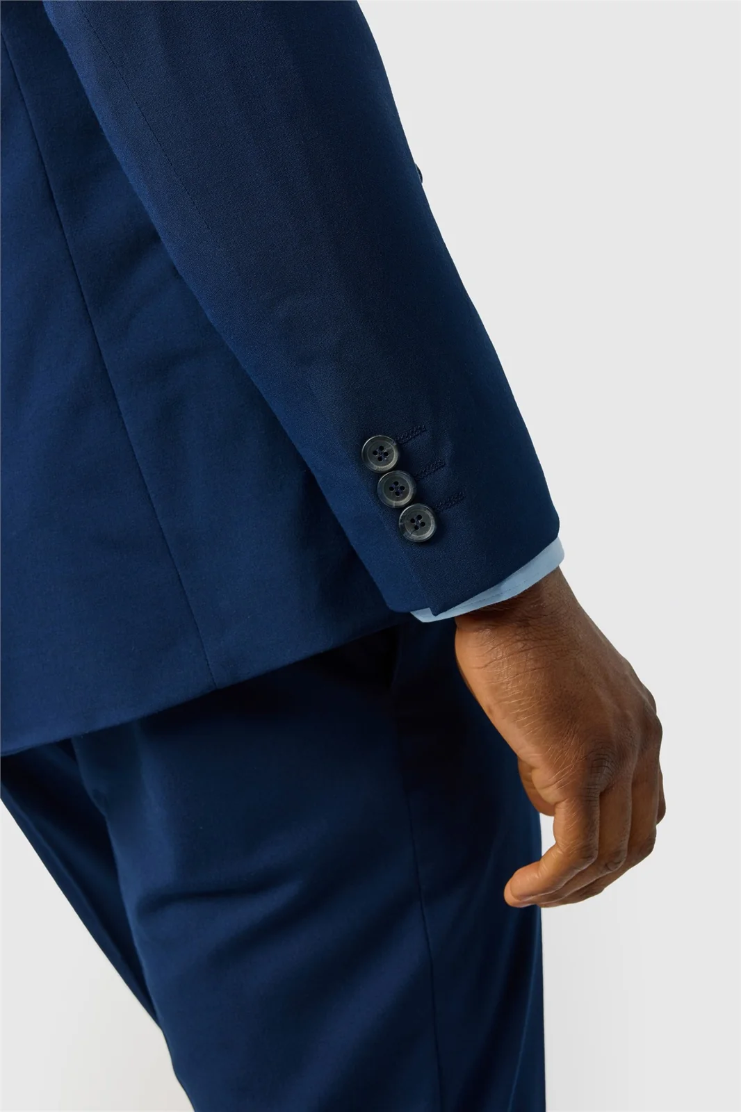 Limehaus Slim Fit Blue Stretch Jacket thumbnail 5