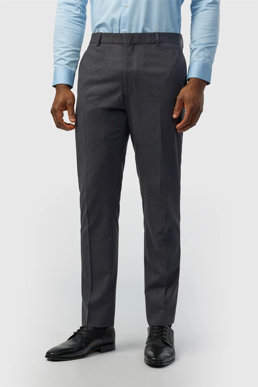 Limehaus Slim Fit Charcoal Stretch Trousers primary image
