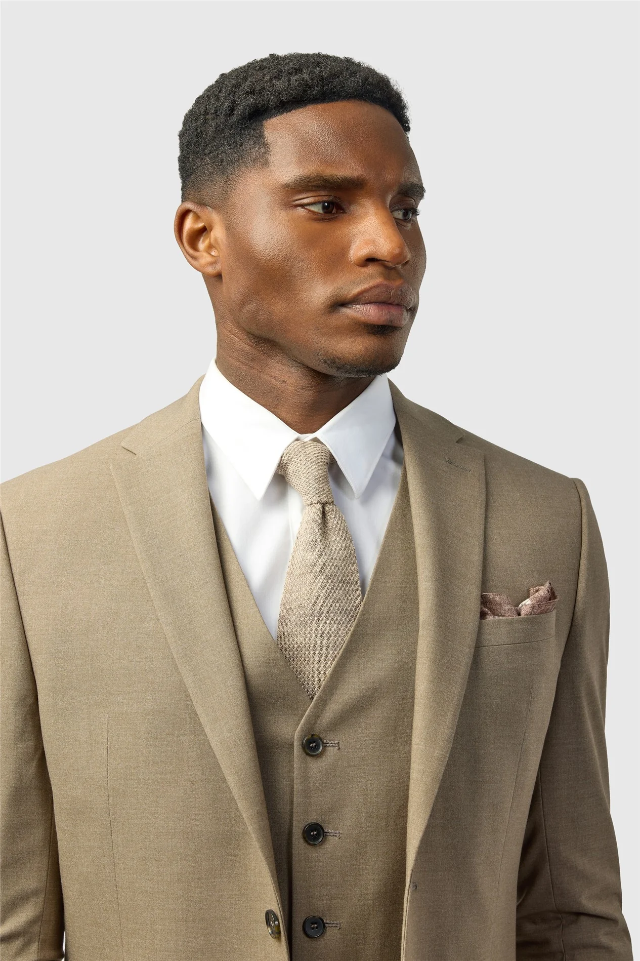 Limehaus Slim Fit Oatmeal Jacket thumbnail 4