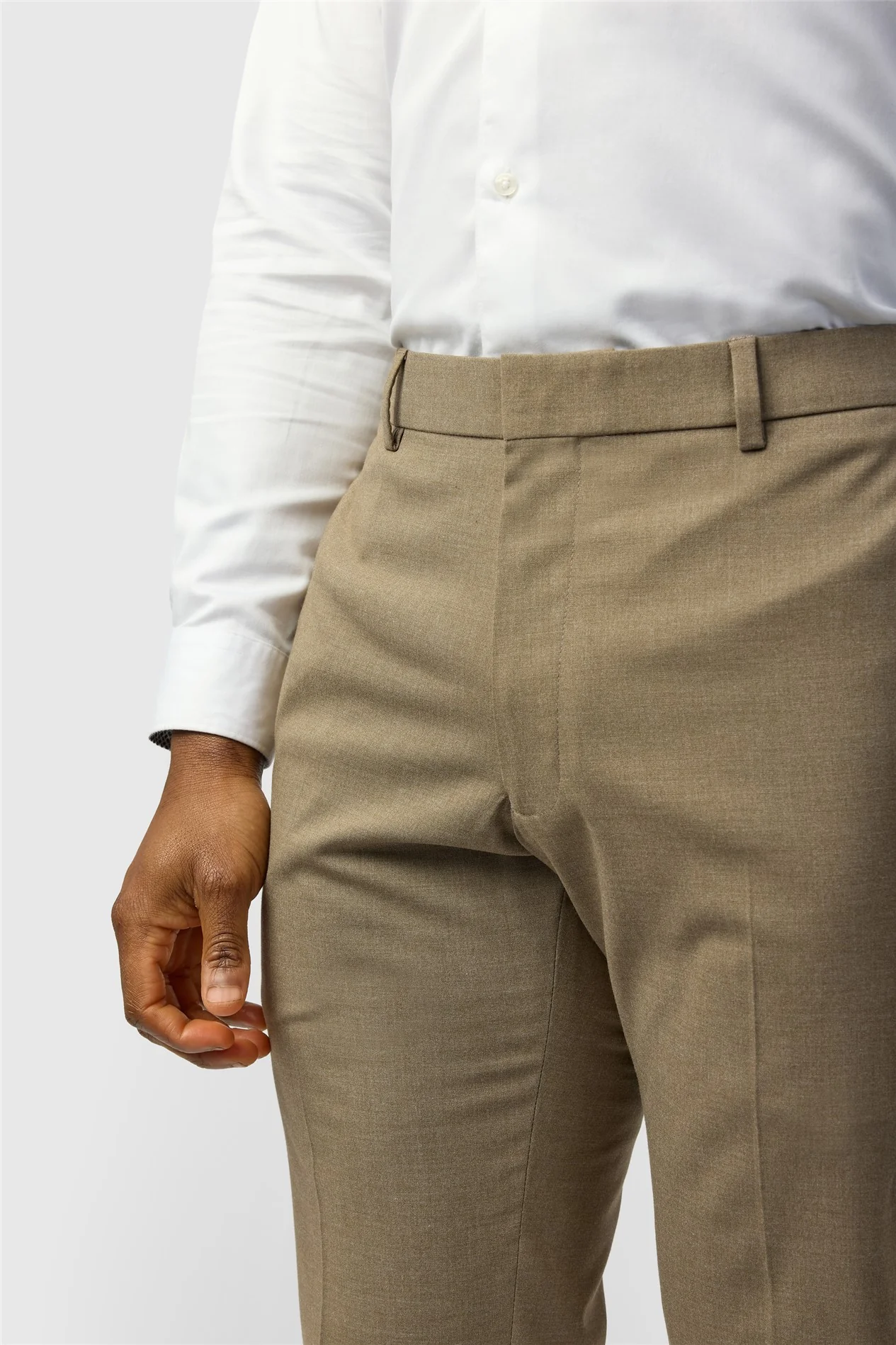 Limehaus Slim Fit Oatmeal Trouser thumbnail 2