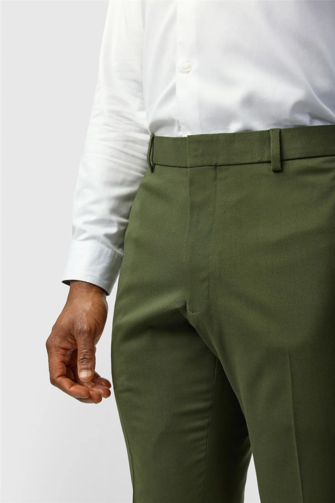 Limehaus Slim Fit Olive Trouser thumbnail 2