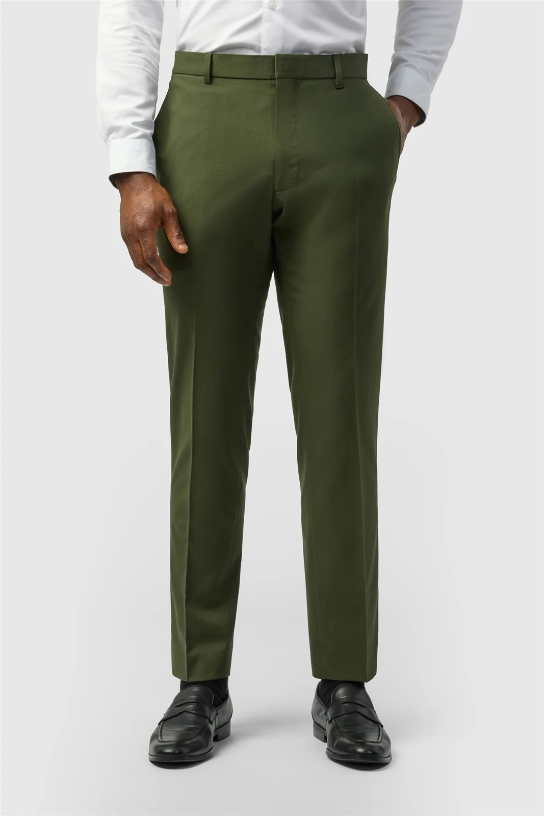 Limehaus Slim Fit Olive Trouser primary image