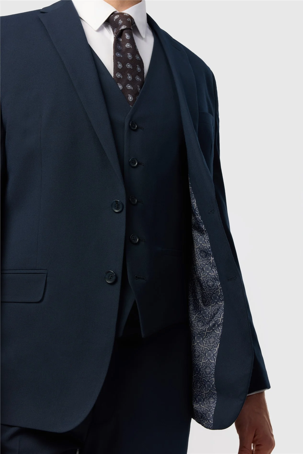 Limehaus Tailored Fit Navy Stretch Jacket thumbnail 5