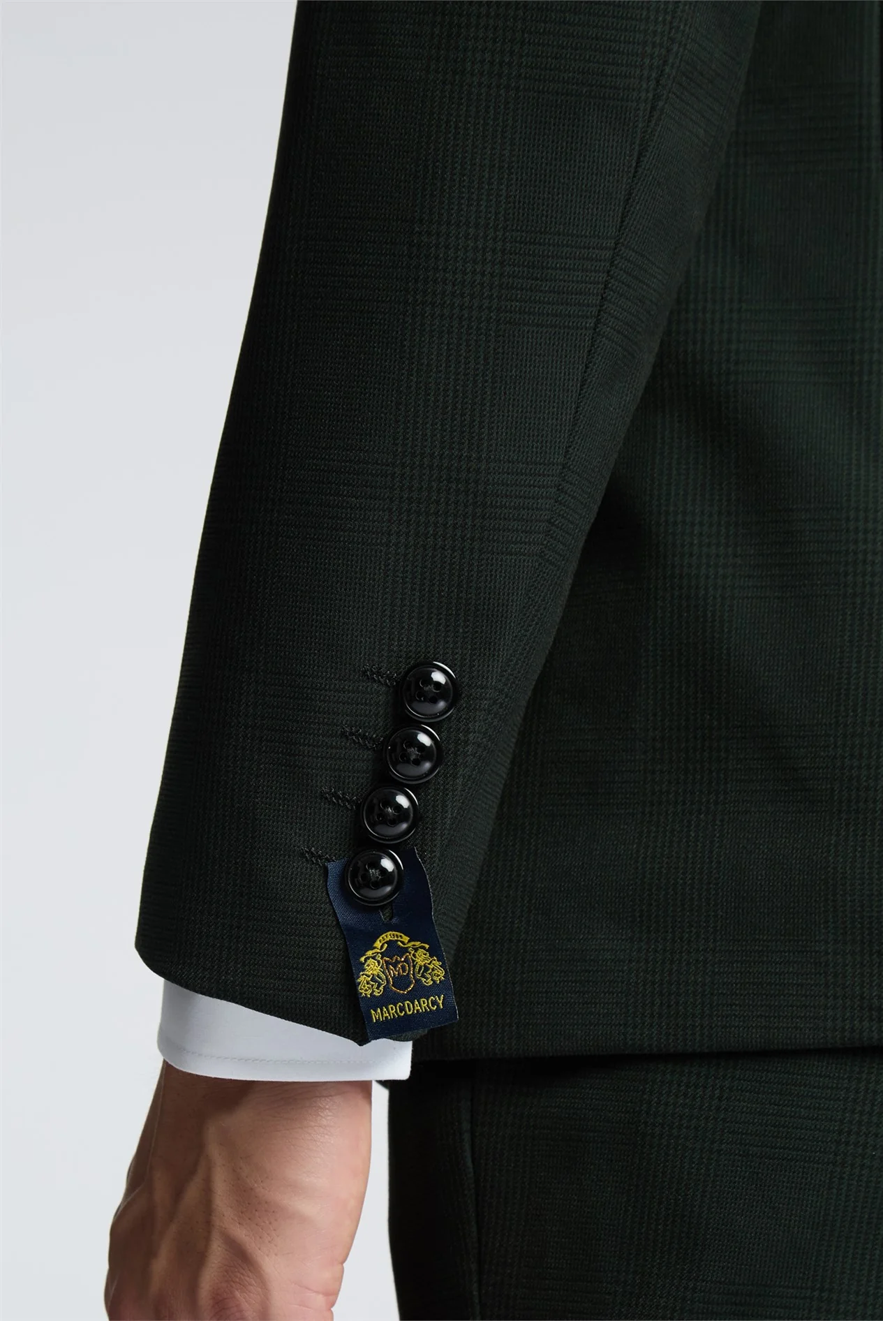 Marc Darcy Slim Fit Bromley Green Double Breasted Jacket thumbnail 6