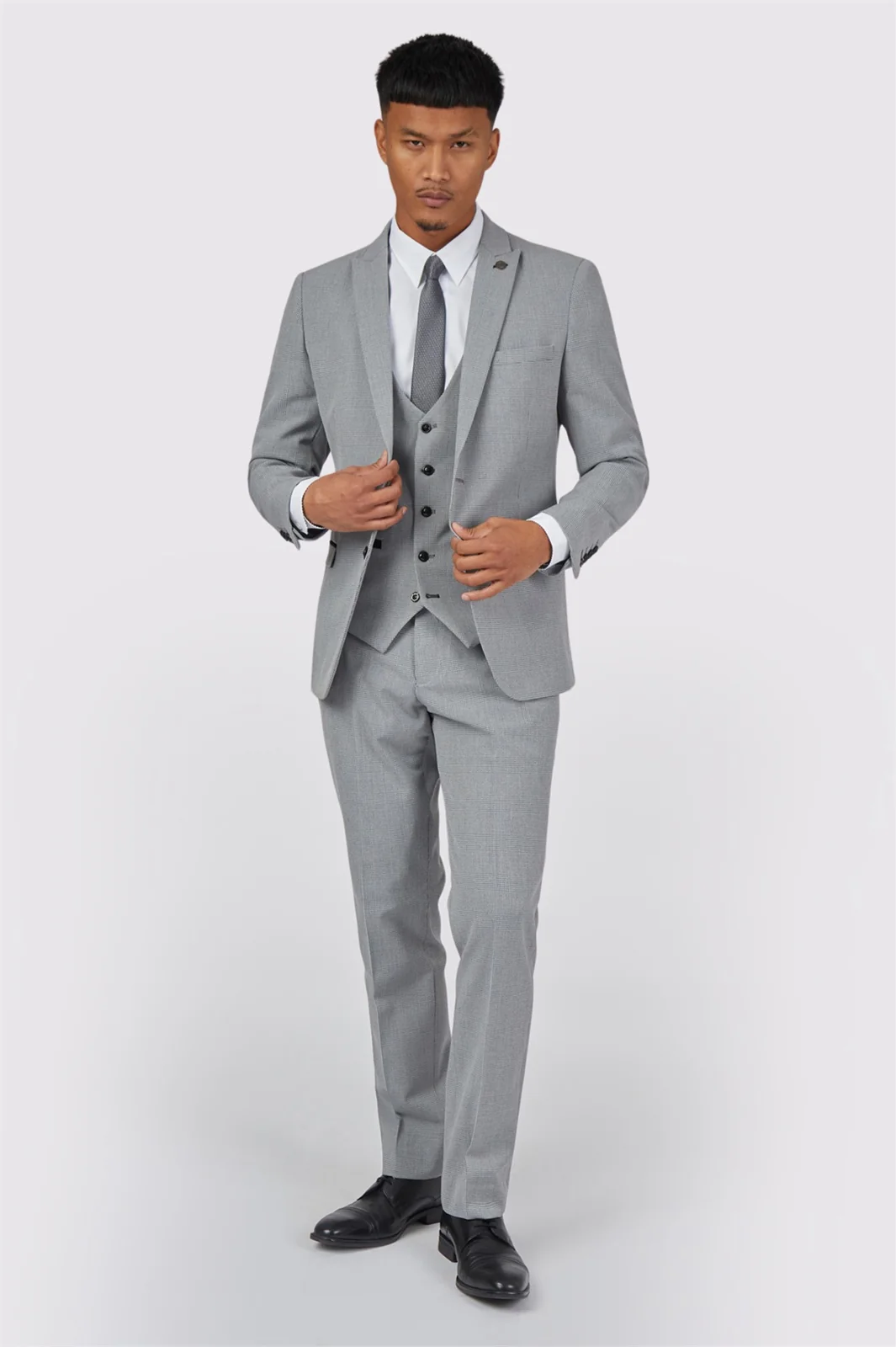 Marc Darcy Slim Fit Bromley Grey Suit Jacket thumbnail 2