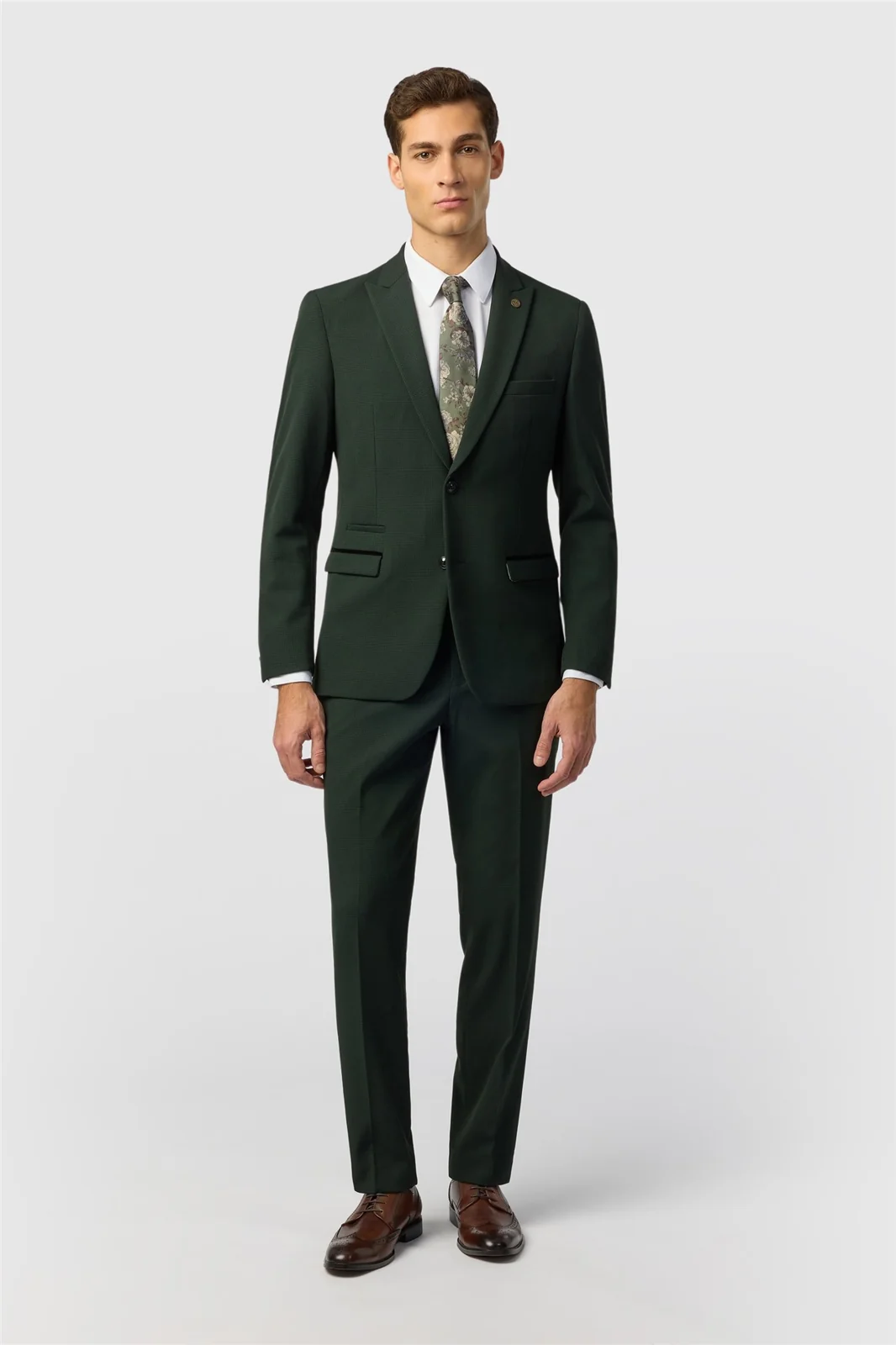 Marc Darcy Slim Fit Bromley Olive Green Suit Jacket thumbnail 3