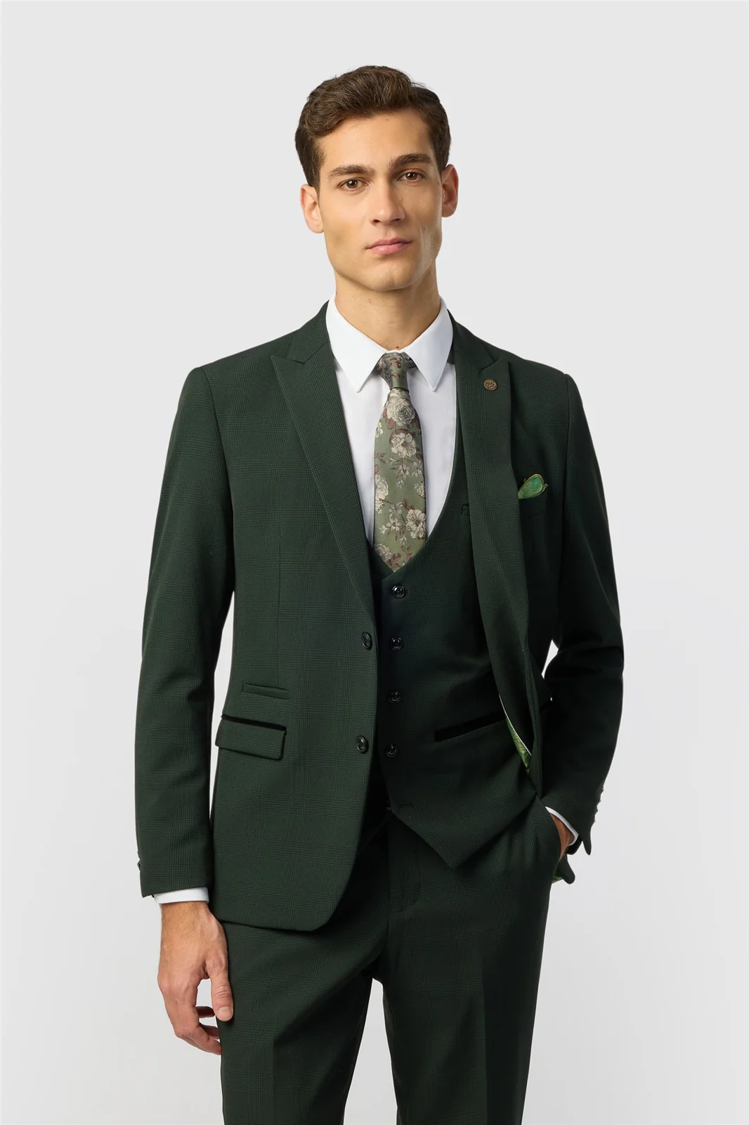 Marc Darcy Slim Fit Bromley Olive Green Suit Jacket primary image