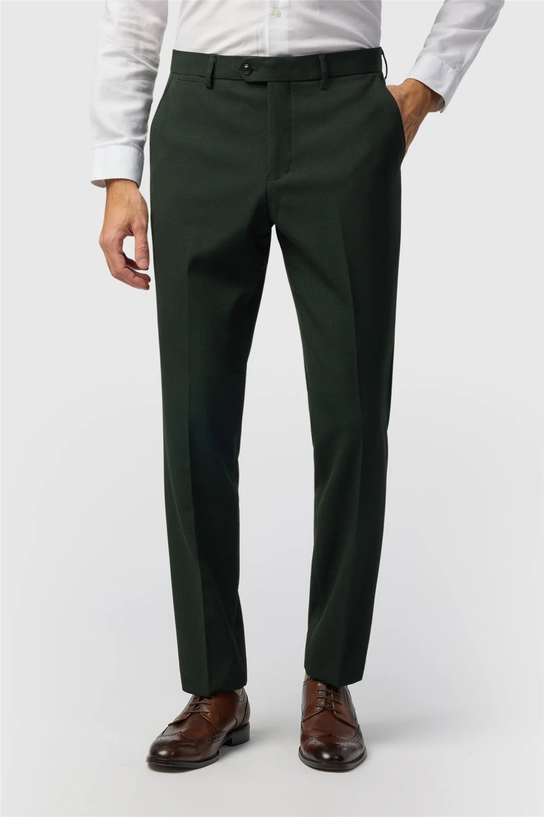 Marc Darcy Slim Fit Bromley Olive Green Suit Trousers primary image