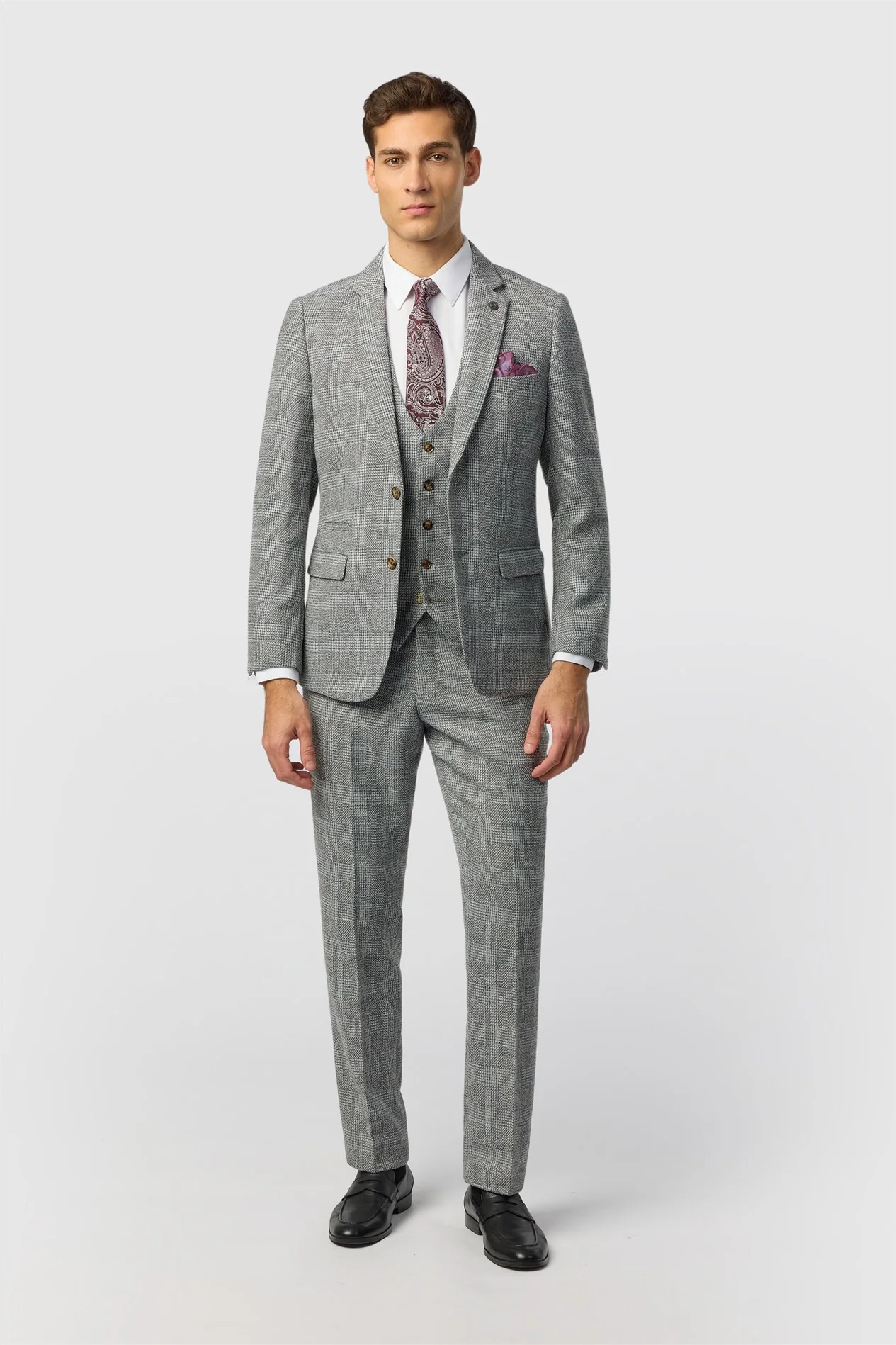 Marc Darcy Slim Fit Kris Silver Jacket thumbnail 2
