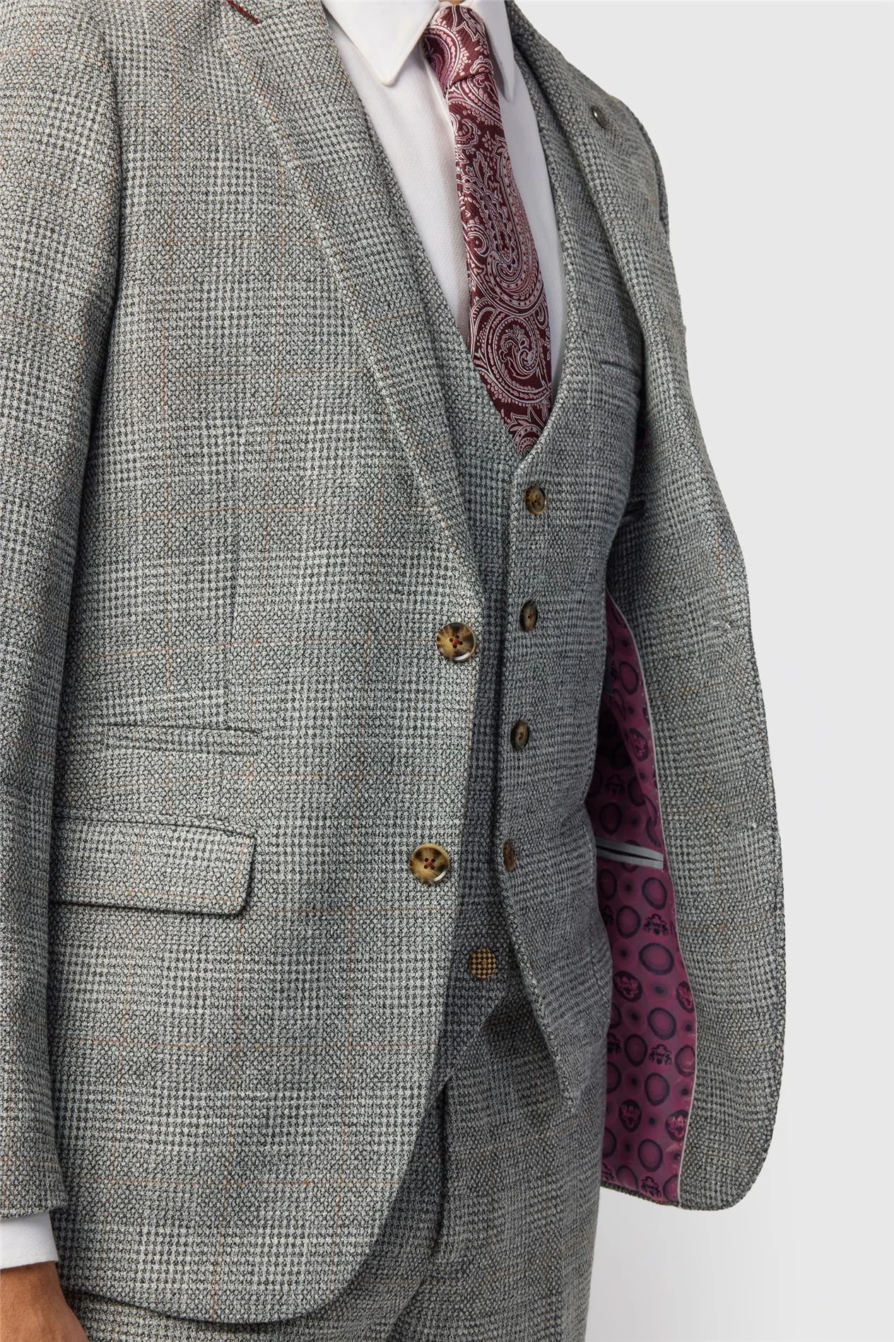 Marc Darcy Slim Fit Kris Silver Jacket thumbnail 4
