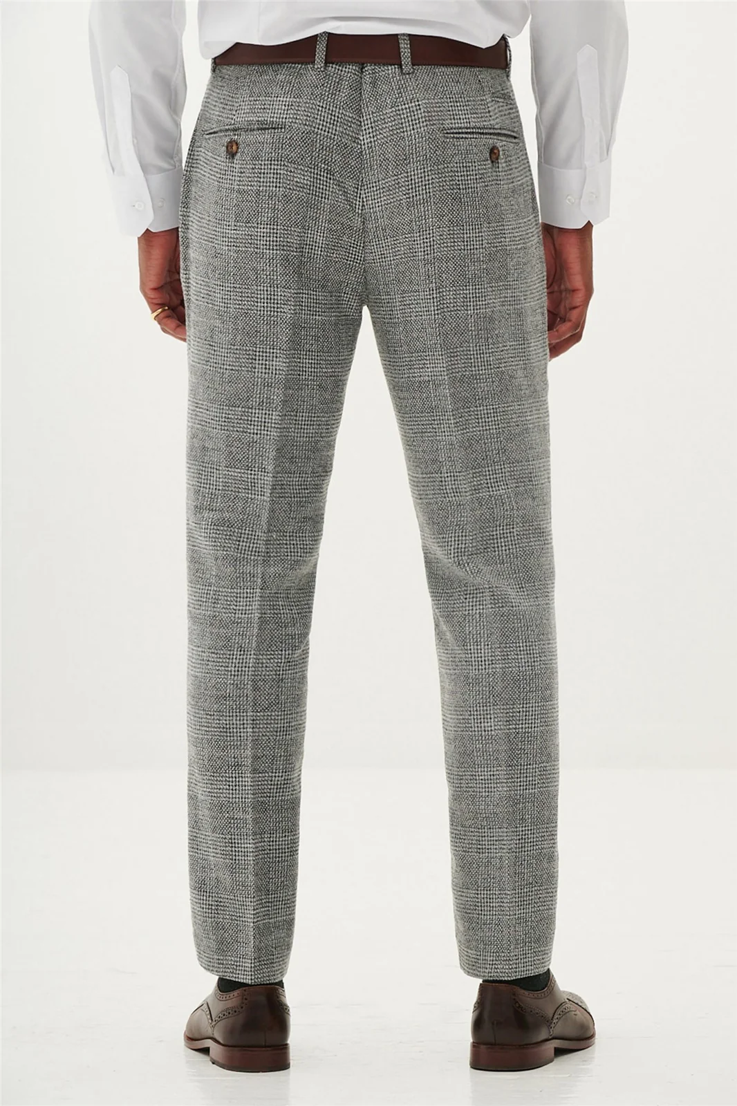 Marc Darcy Slim Fit Kris Silver Trousers thumbnail 2