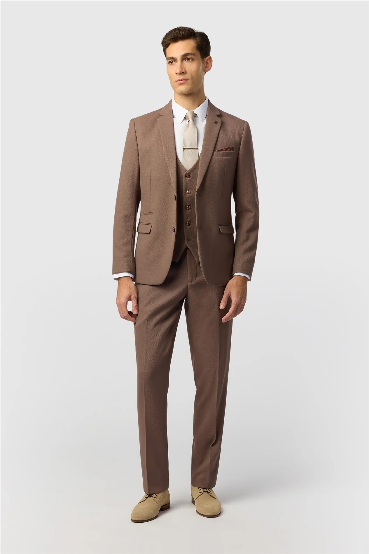 Marc Darcy Tailored Fit HM5 Tan Jacket thumbnail 2