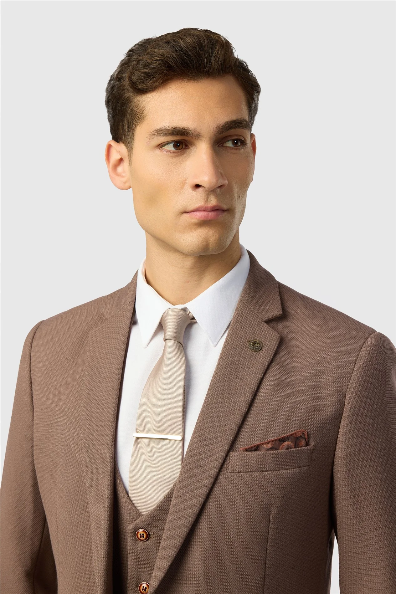 Marc Darcy Tailored Fit HM5 Tan Jacket thumbnail 4