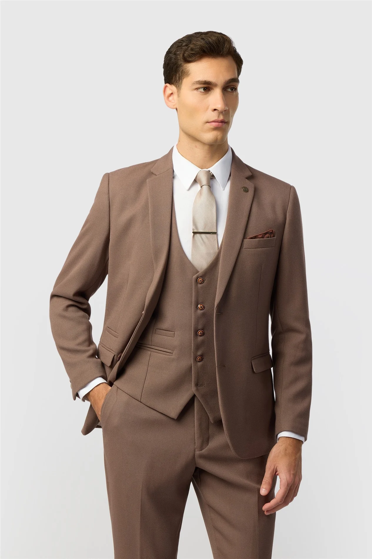 Marc Darcy Tailored Fit HM5 Tan Jacket