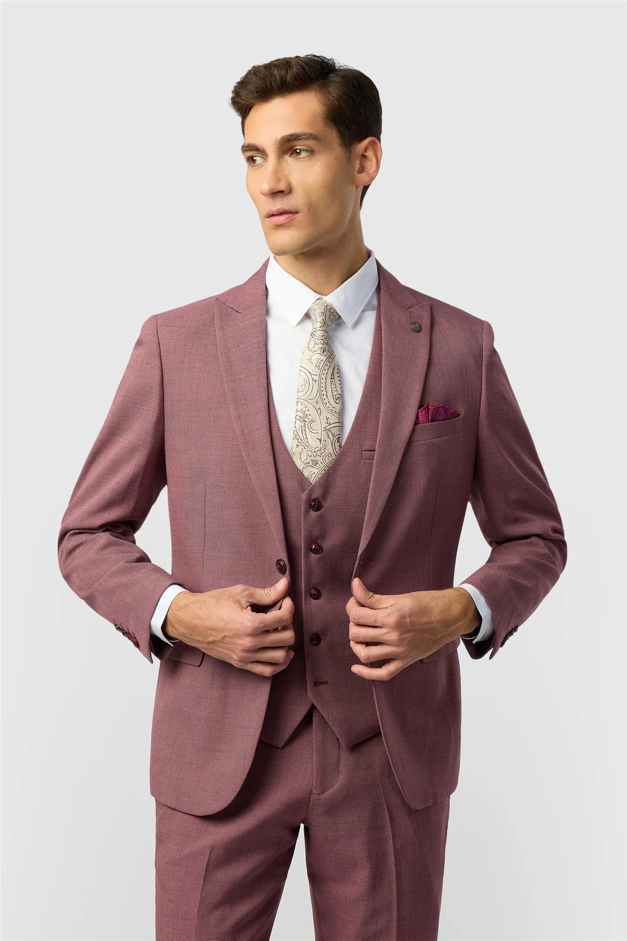 Marc Darcy Tailored Fit Monty Mauve Jacket primary image