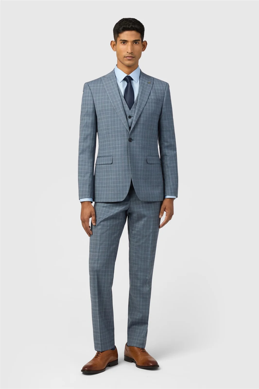 Ted Baker Slim Fit Blue Rose Check Jacket thumbnail 2