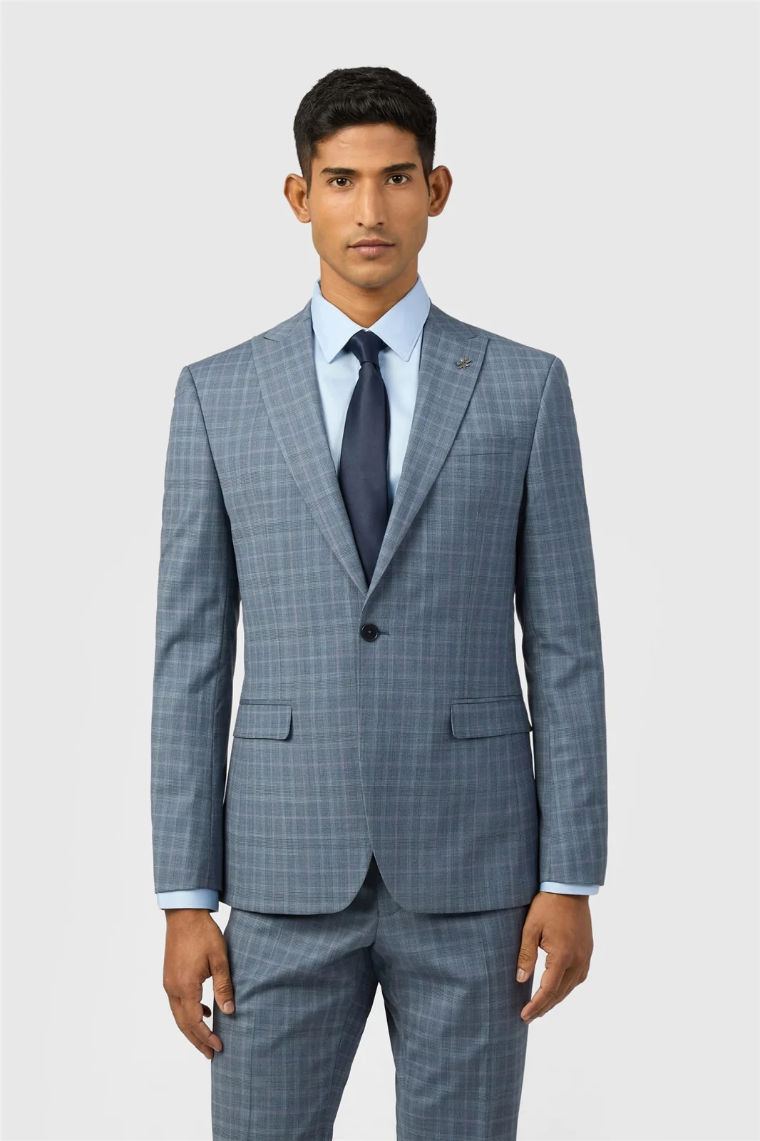 Ted Baker Slim Fit Blue Rose Check Jacket primary image