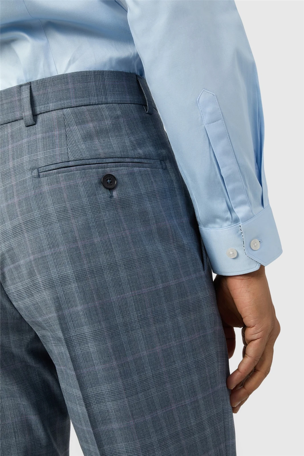 Ted Baker Slim Fit Blue Rose Check Trouser thumbnail 2