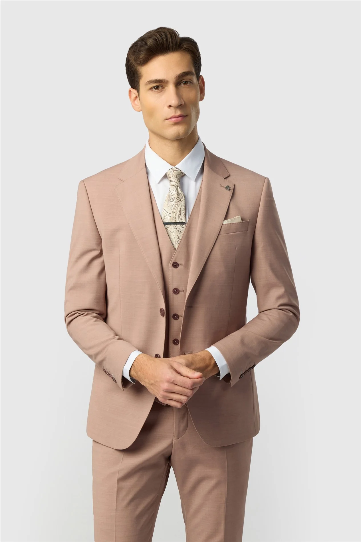 Ted Baker Slim Fit Dark Pink Panama Jacket