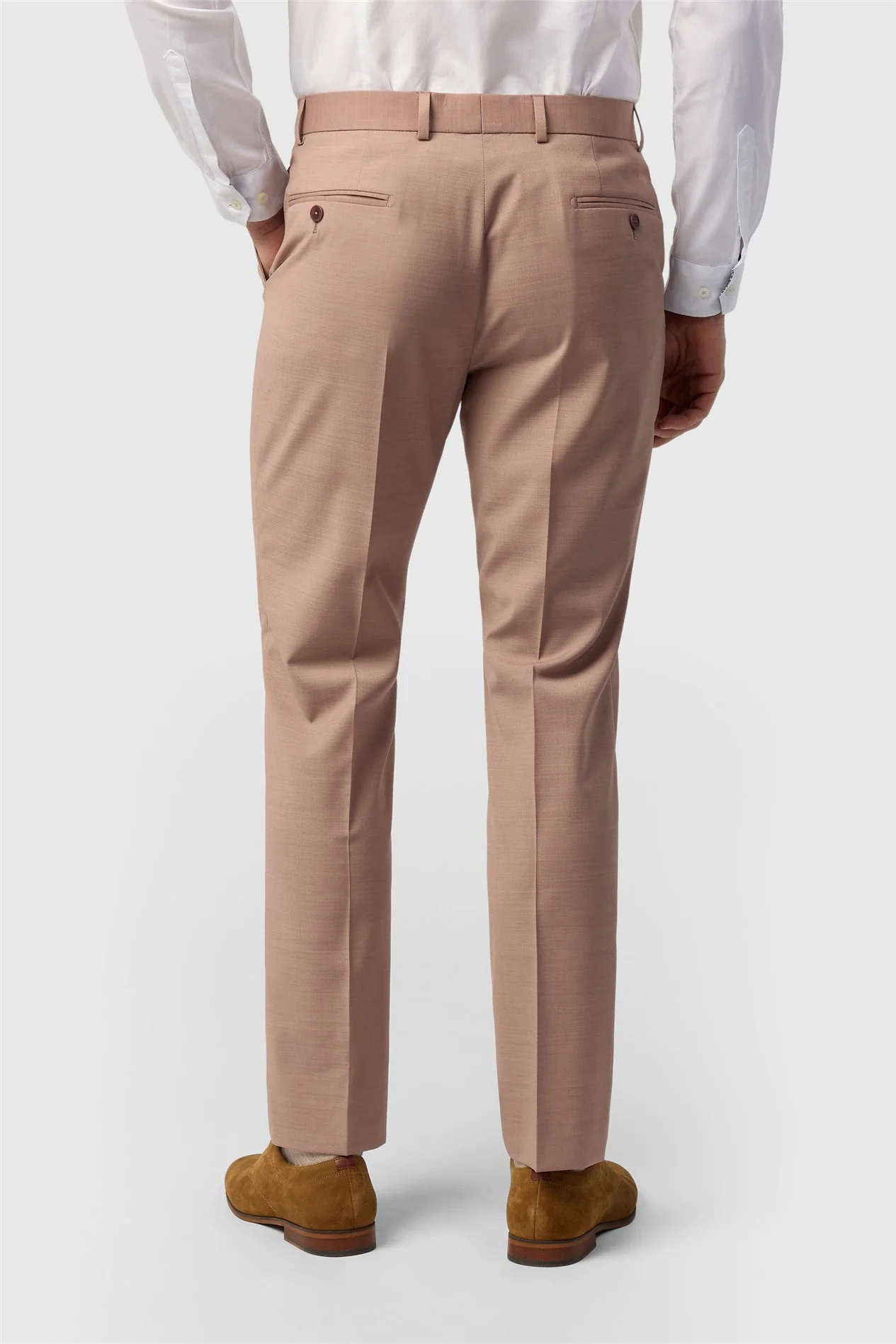 Ted Baker Slim Fit Dark Pink Panama Trousers thumbnail 2