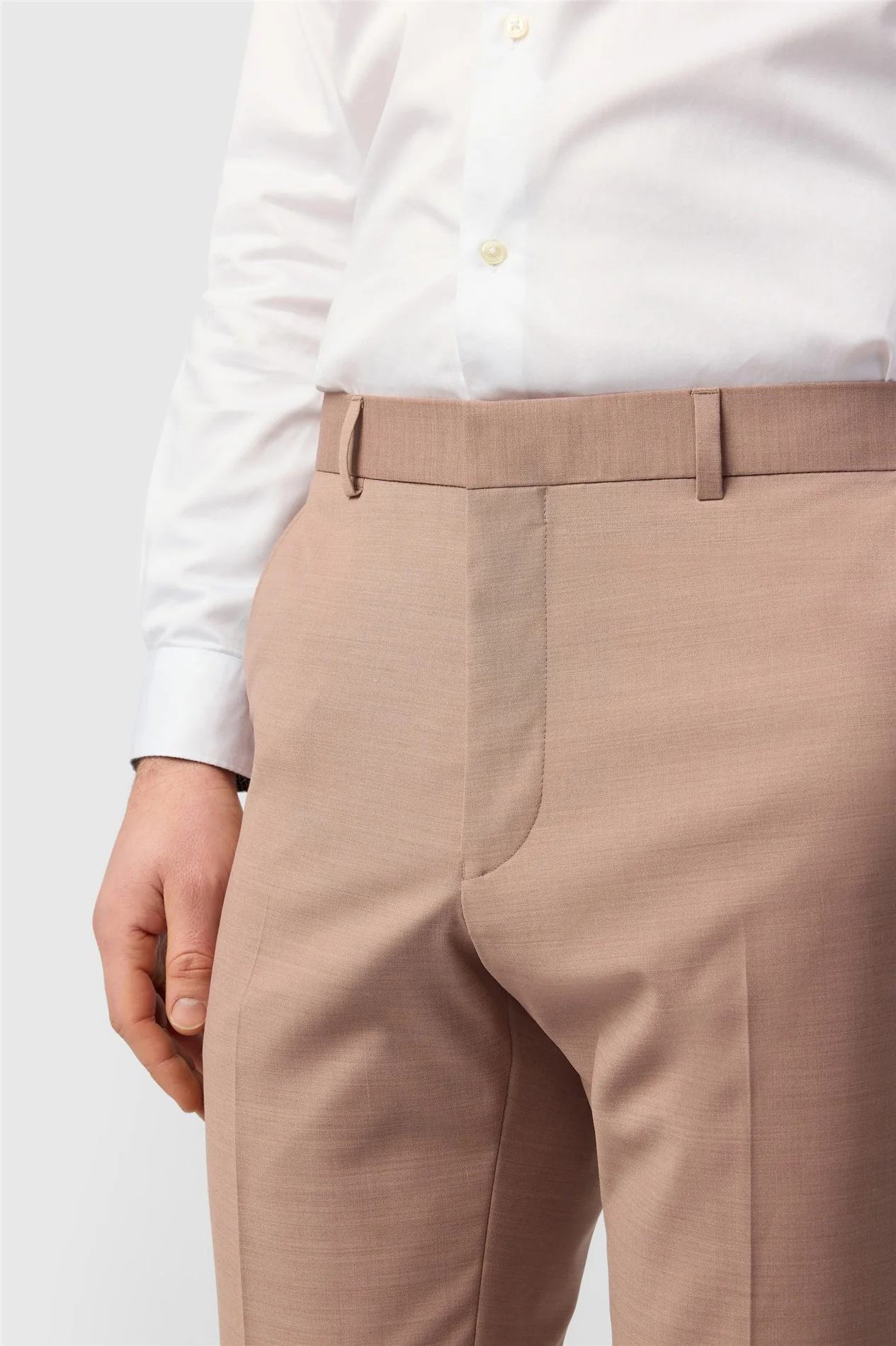 Ted Baker Slim Fit Dark Pink Panama Trousers thumbnail 3