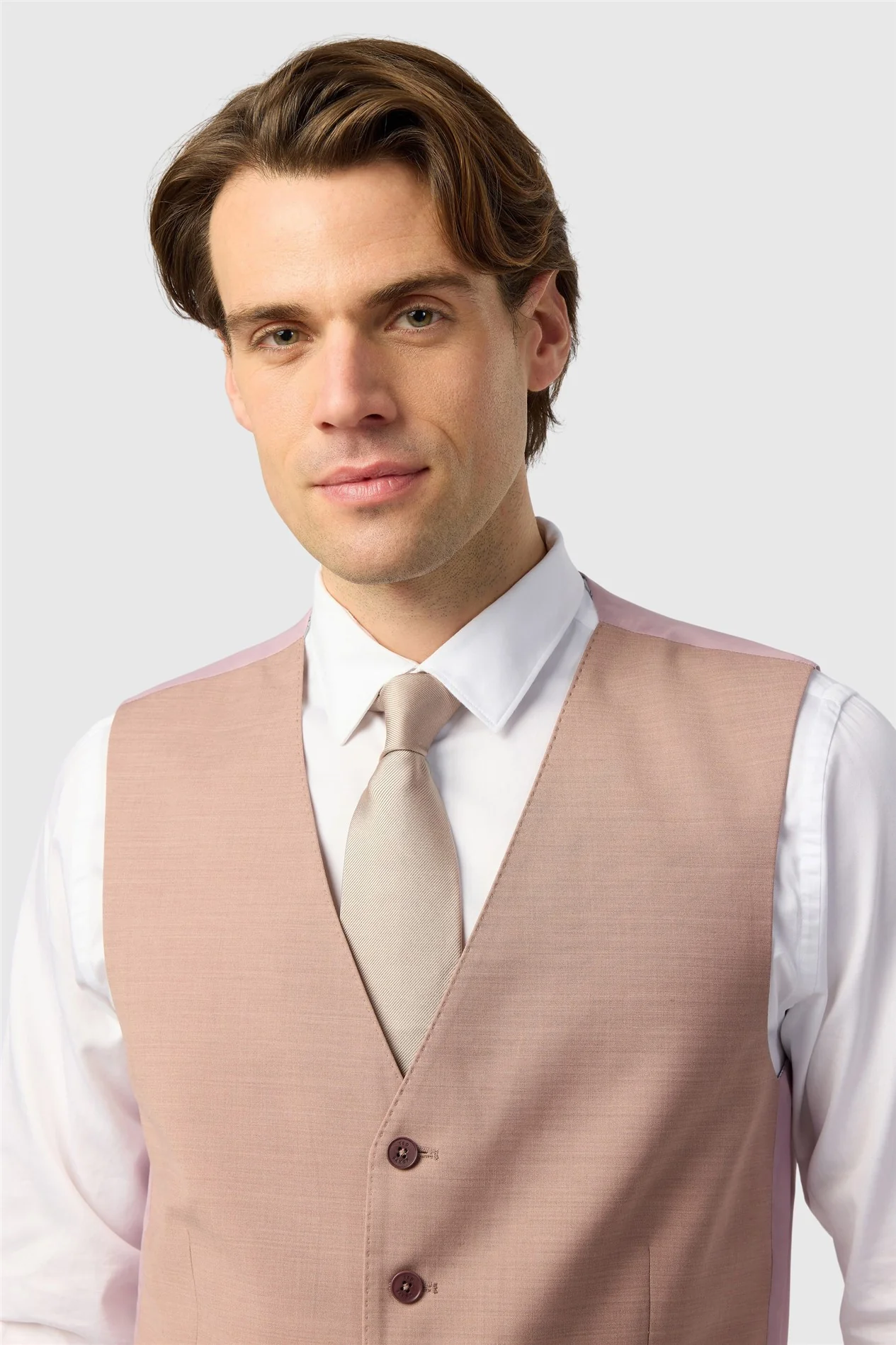 Ted Baker Slim Fit Dark Pink Panama Waistcoat thumbnail 3